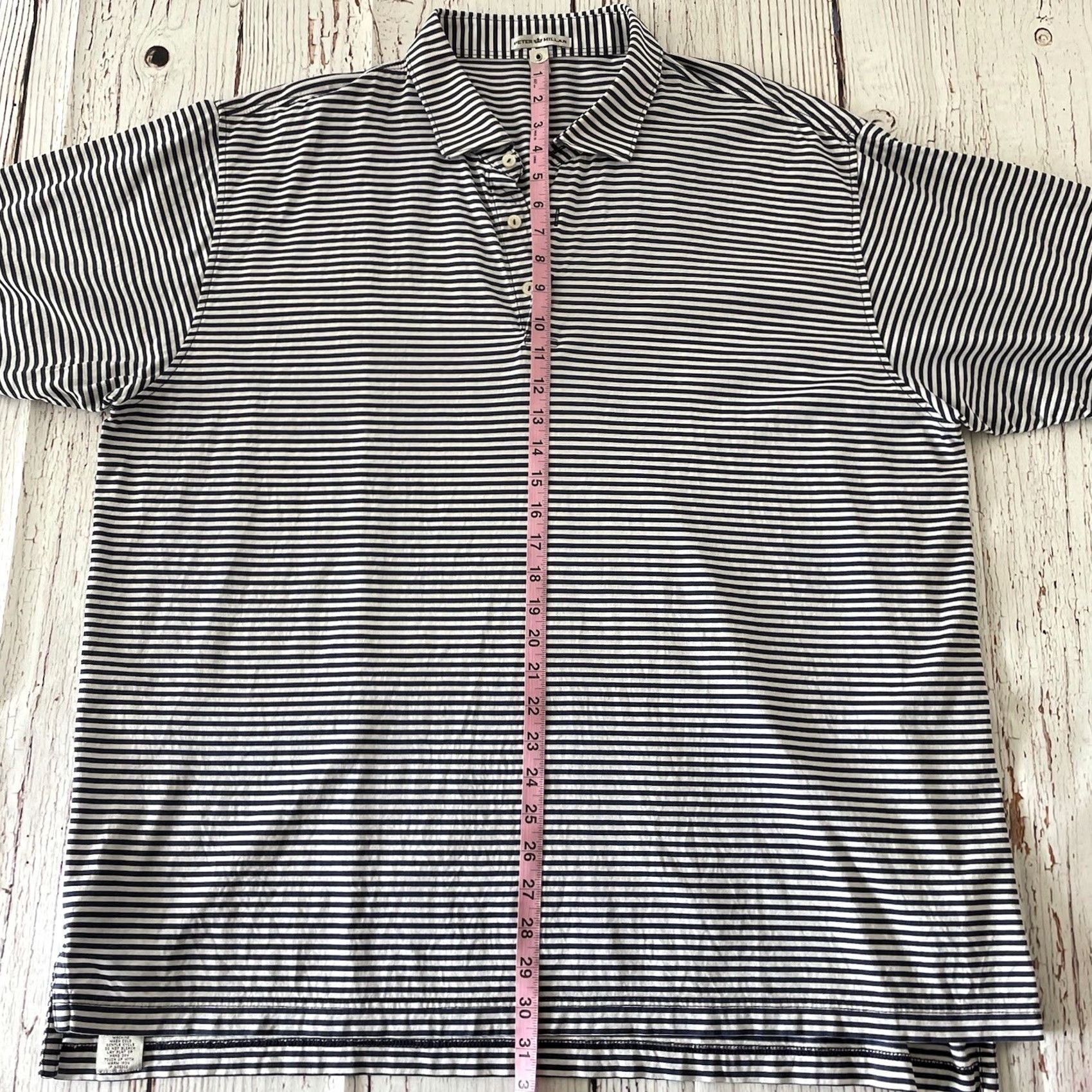 Peter Millar Peter Millar Shirt Short Sleeve Button-Up Striped Blue 2XL Men’s Camels Polo Golf Shirt Size US XXL / EU 58 / 5 - 4 Thumbnail