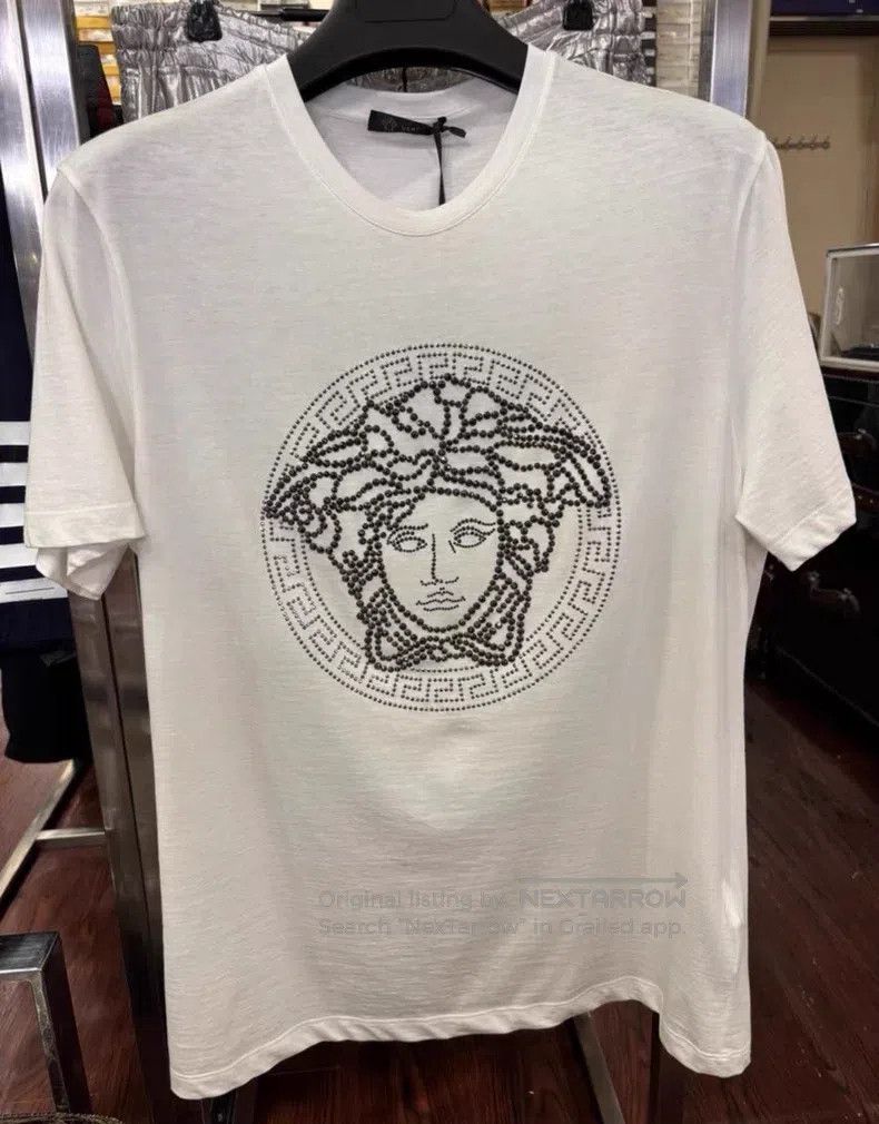 Versace Versace Men's white Medusa diamond short-sleeved T-shirt Size US L / EU 52-54 / 3 - 1 Thumbnail