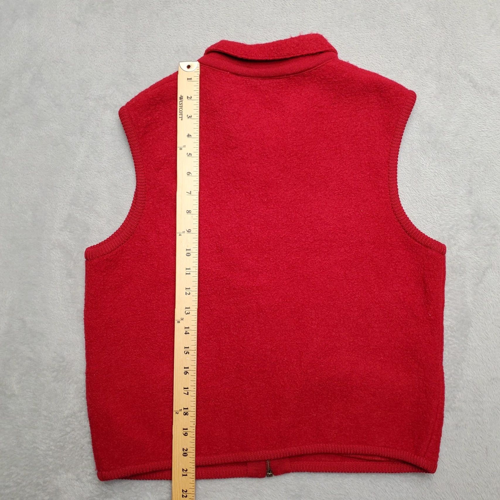 Review VINTAGE Preview International Vest Womens M Red 100% Wool Full Zip Cardigan Vest Casual Knit Solid Sleeveless Outdoor Womens Must? Size M / US 6-8 / IT 42-44 - 8 Thumbnail