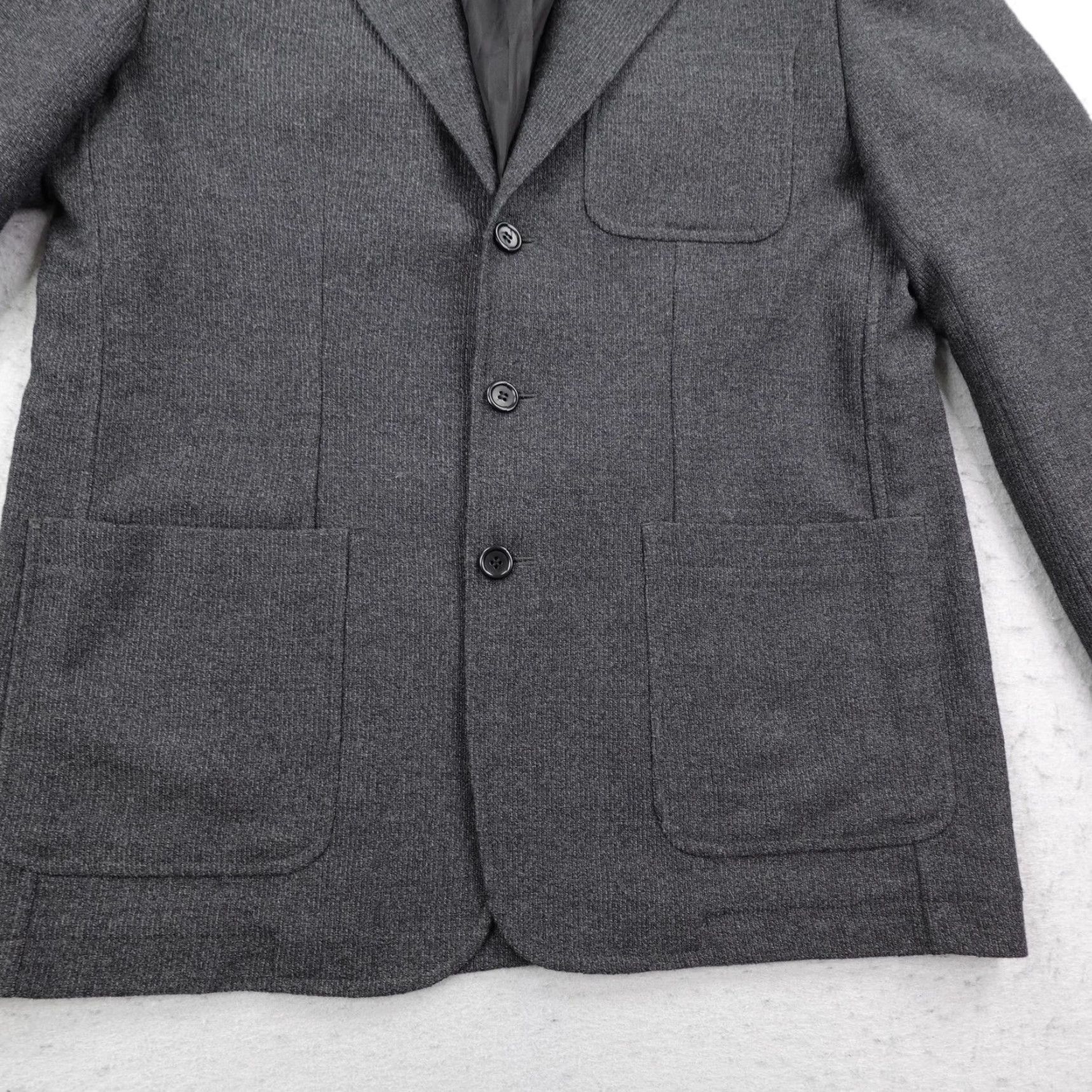 The Territory Ahead Territory Ahead Jacket Mens 42R Gray Wool Cashmere Blazer Sport Coat 3 Button Size 42R - 3 Thumbnail