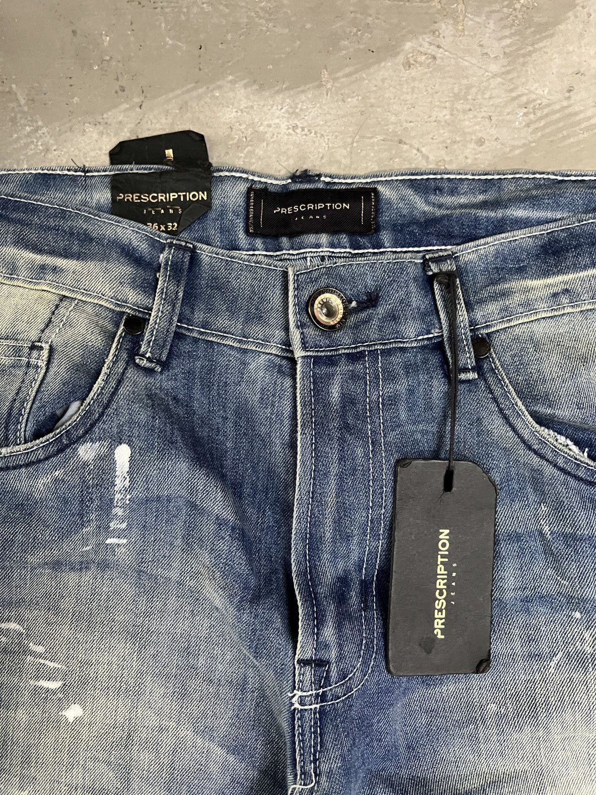 If Six Was Nine WASHED DENIM PAINT SPLATTER JEANS JUNYA HELMUT LANG STYLE Size US 34 / EU 50 - 16 Thumbnail
