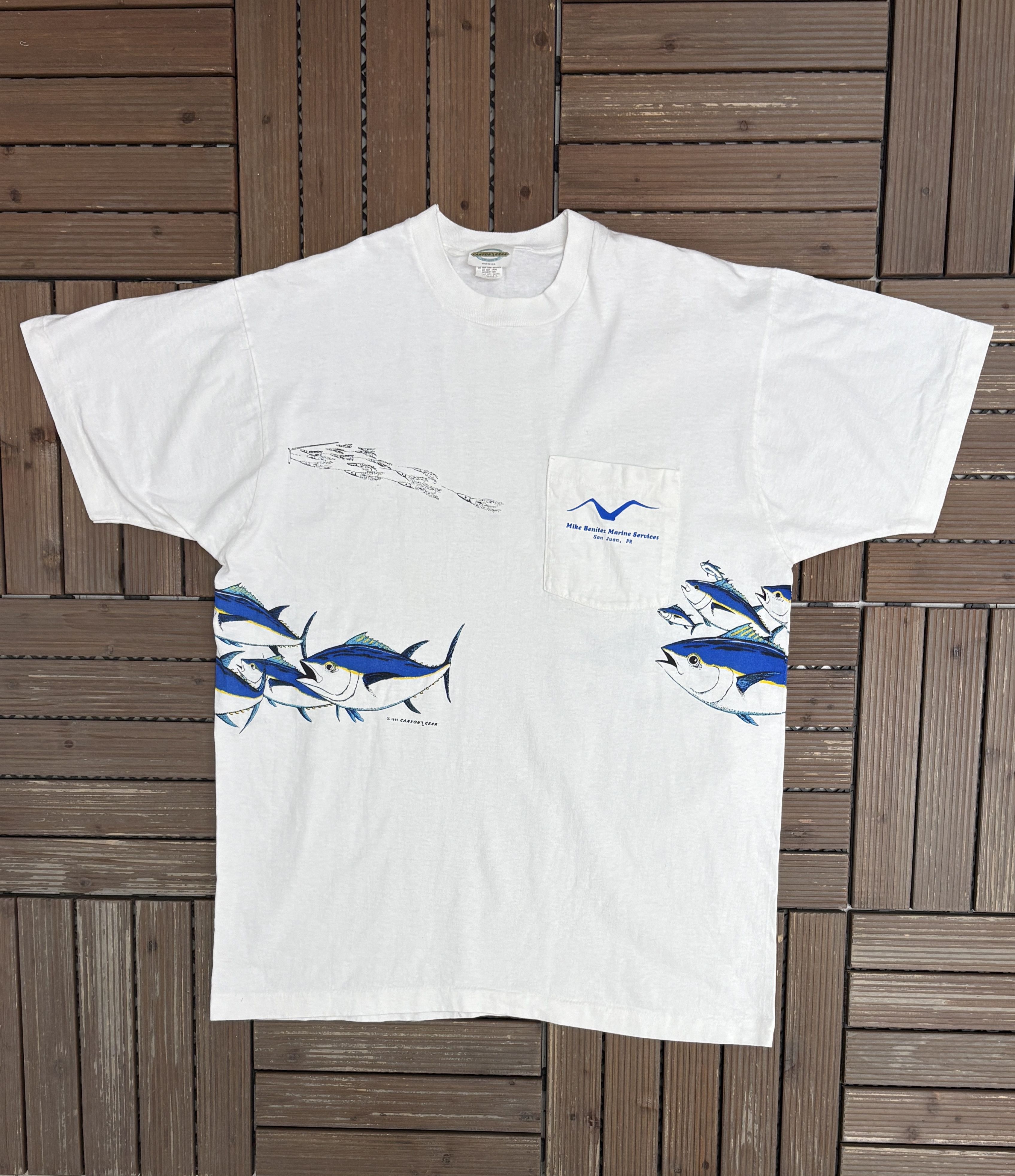 Vintage Marine Services San Juan Vintage White T-Shirt Tee Size US XL / EU 56 / 4 - 1 Thumbnail