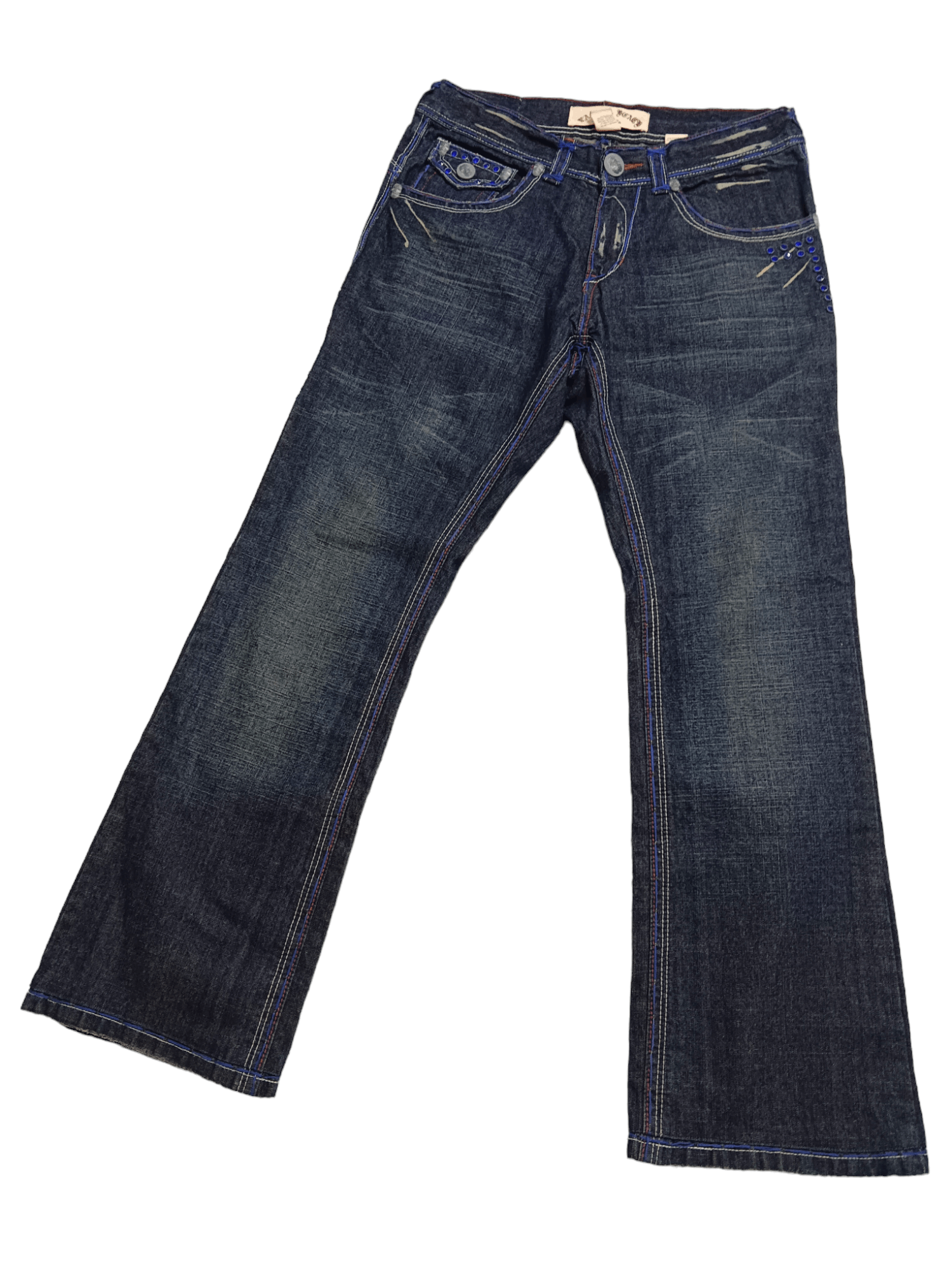 Denim & Co. Laguna Beach Embellished Skull Flare Denim Size US 32 / EU 48 - 2 Thumbnail