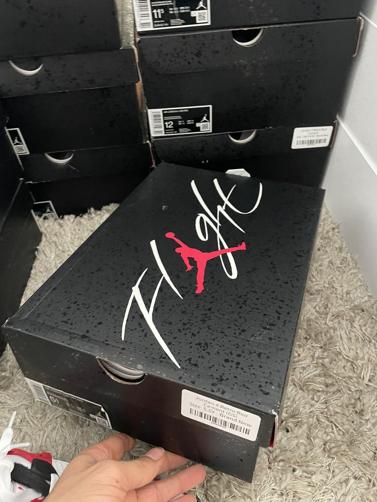 Jordan Brand Jordan 4 Red Cement Size US 5.5 / EU 38 - 9 Thumbnail