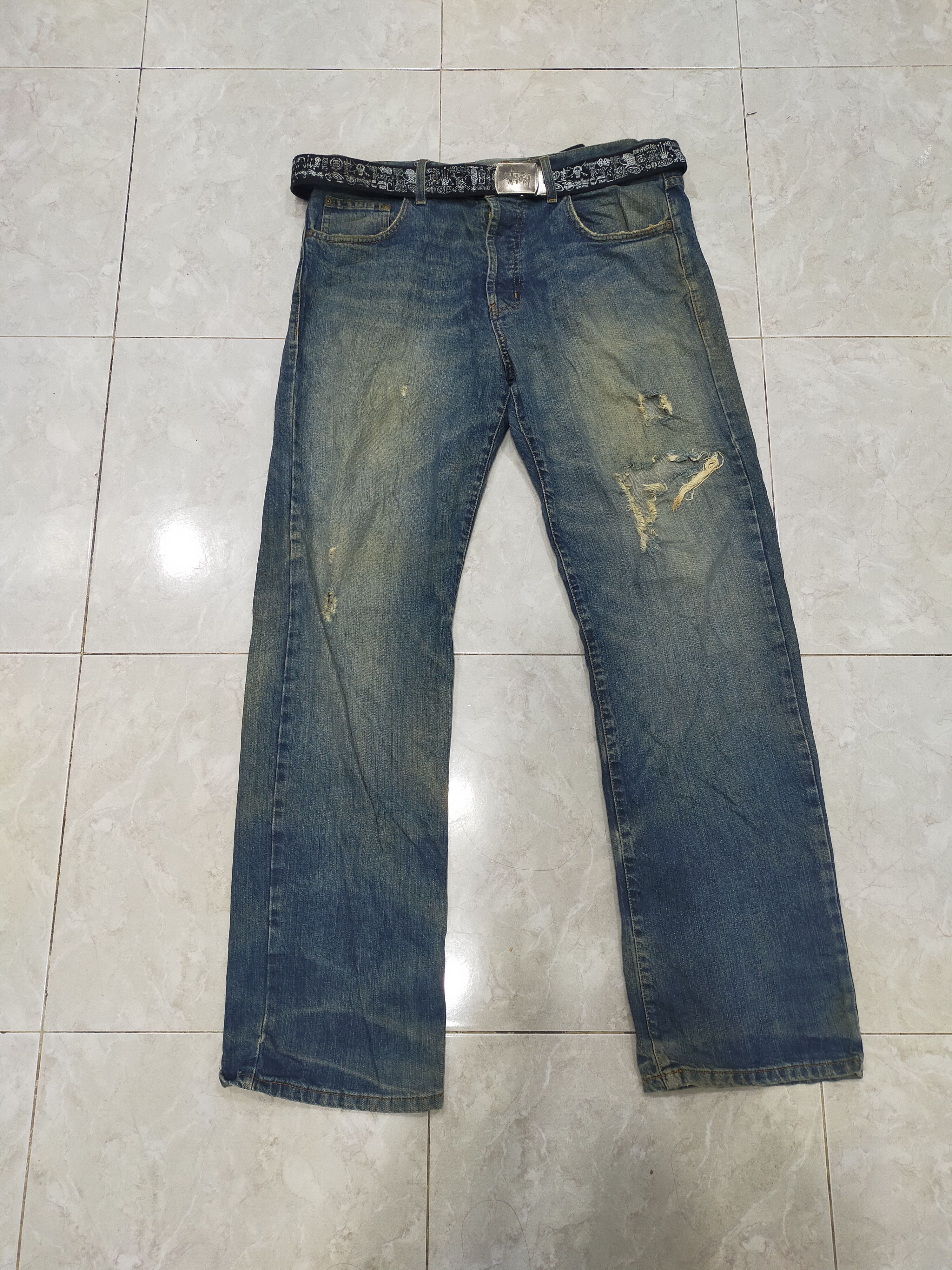 Vintage Vintage Stussy Rugged Denim Distressed | Grailed
