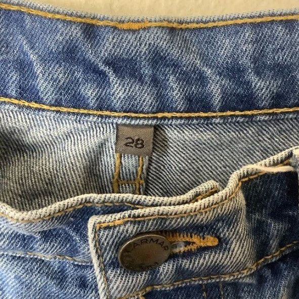 Vintage CARMAR Jeans Womens 28 High Waisted Straight Leg Distressed Crop Blue Size 28" / US 6 / IT 42 - 5 Thumbnail