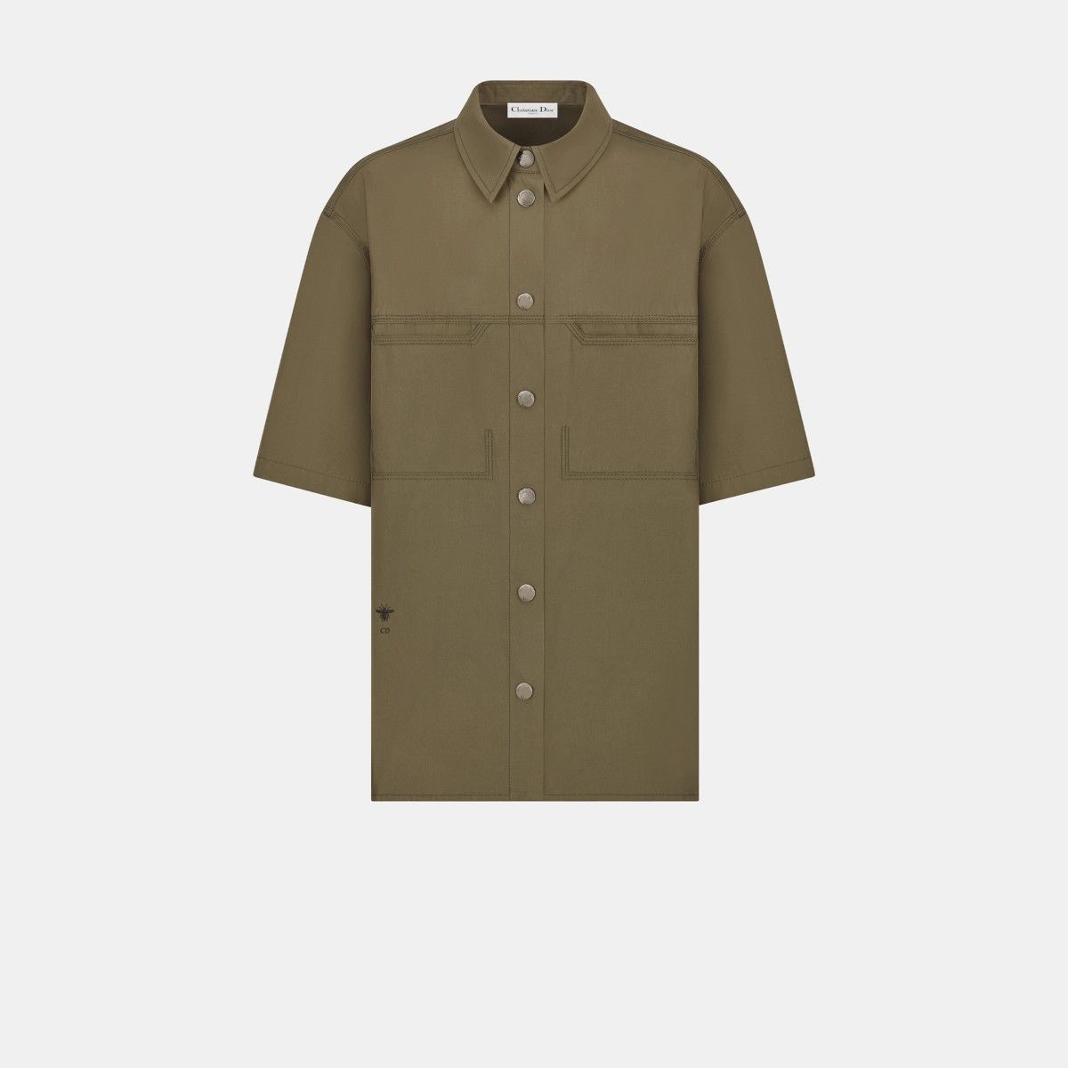 Dior o1bcso1str0225 Short-Sleeved Blouse in Khaki Size M / US 6-8 / IT 42-44 - 1 Thumbnail