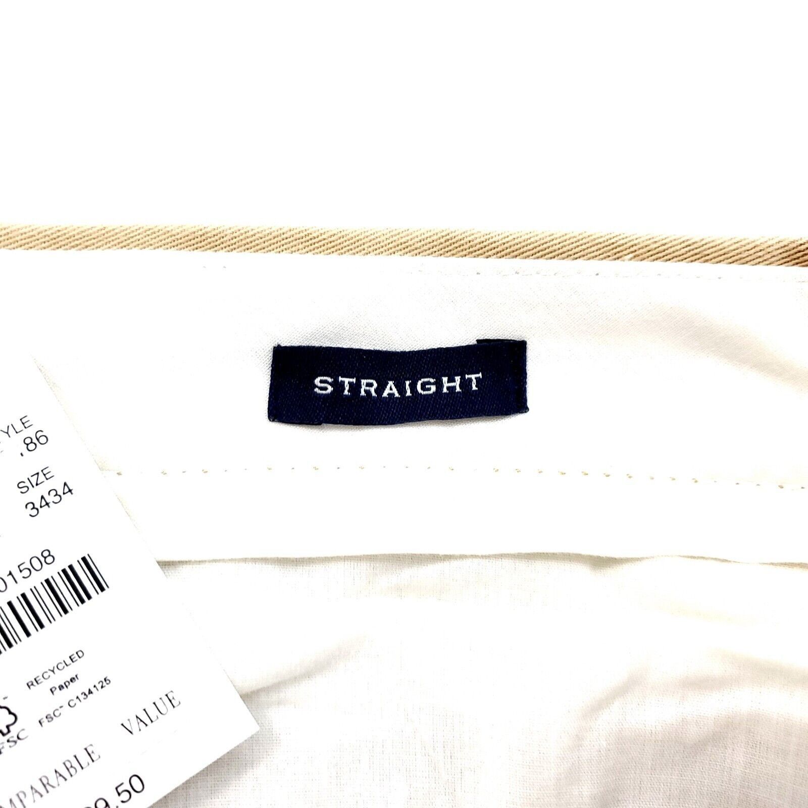 J.Crew NEW J Crew Flex Straight Cotton Chino Pants Tan 35/34 Mid Ri Size US 35 - 7 Thumbnail