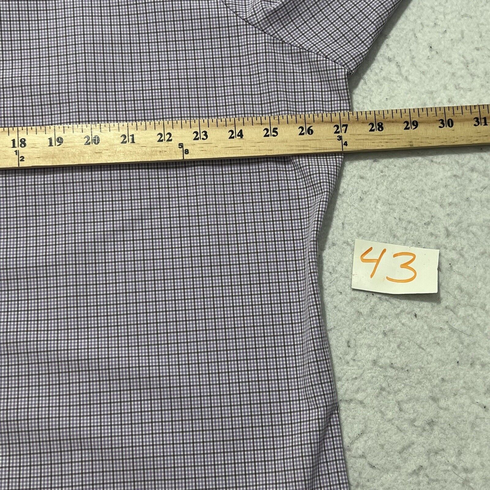 Kirkland Signature Kirkland Signature Button Up Shirt Purple Grid Striped Size US XXL / EU 58 / 5 - 7 Thumbnail