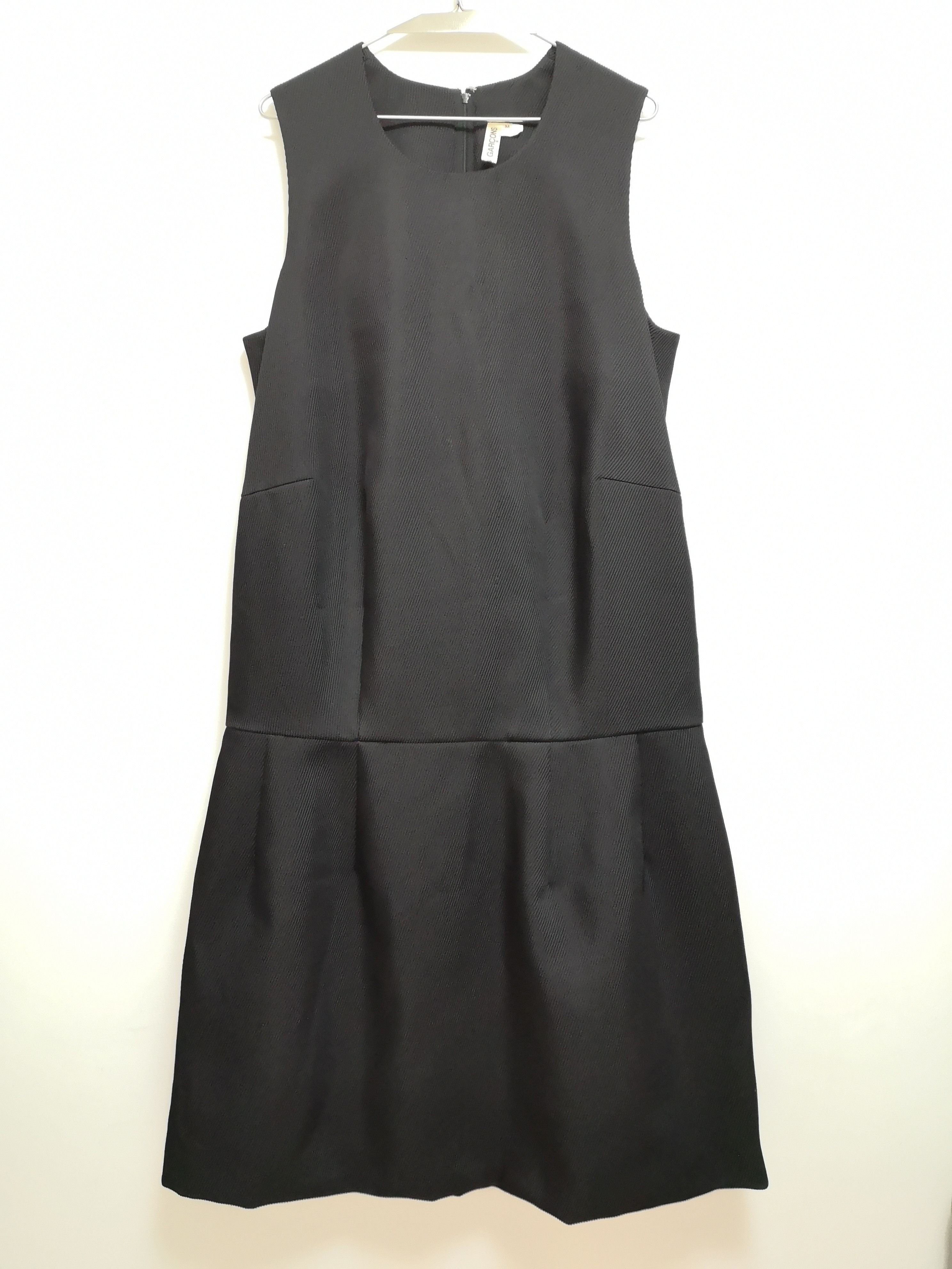 Comme des Garcons Ottoman Stripe Textured Polyester Drop Waist Midi Dress Size M / US 6-8 / IT 42-44 - 1 Thumbnail