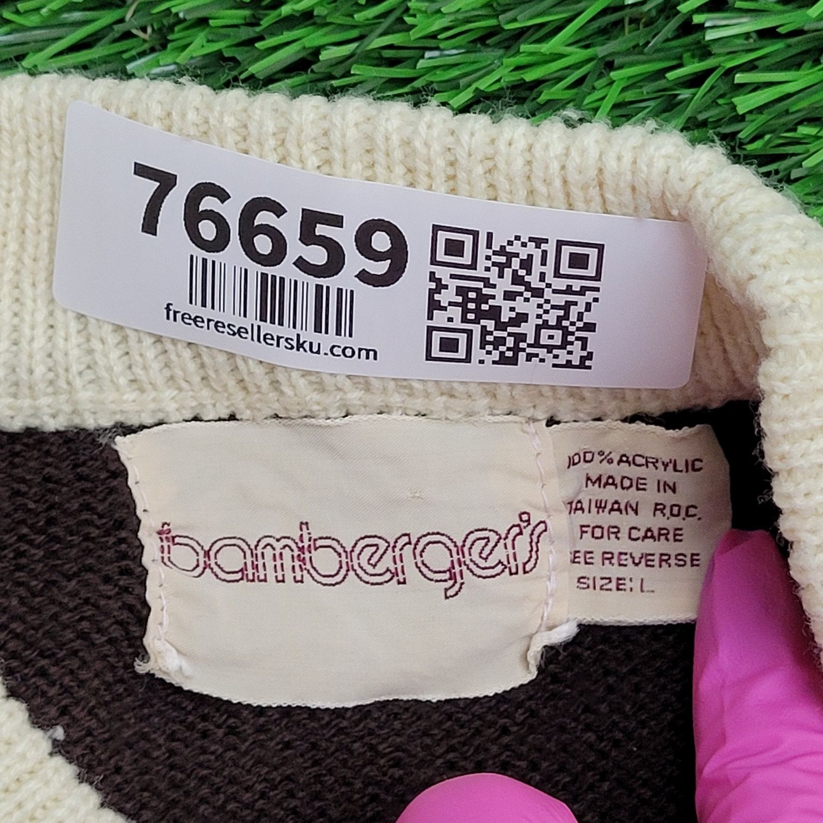 Other Vintage 80s MOD Nordic Sweater M/L 21x26 Brown Beige Size US L / EU 52-54 / 3 - 7 Thumbnail