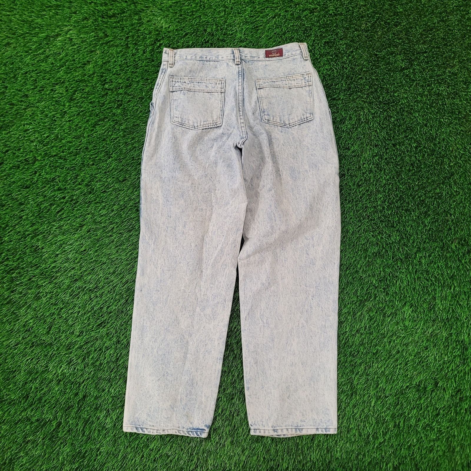 Wrangler VTG 80s Wrangler Acid-Wash Jeans High-Rise Double Knee USA Size US 30 / EU 46 - 8 Thumbnail