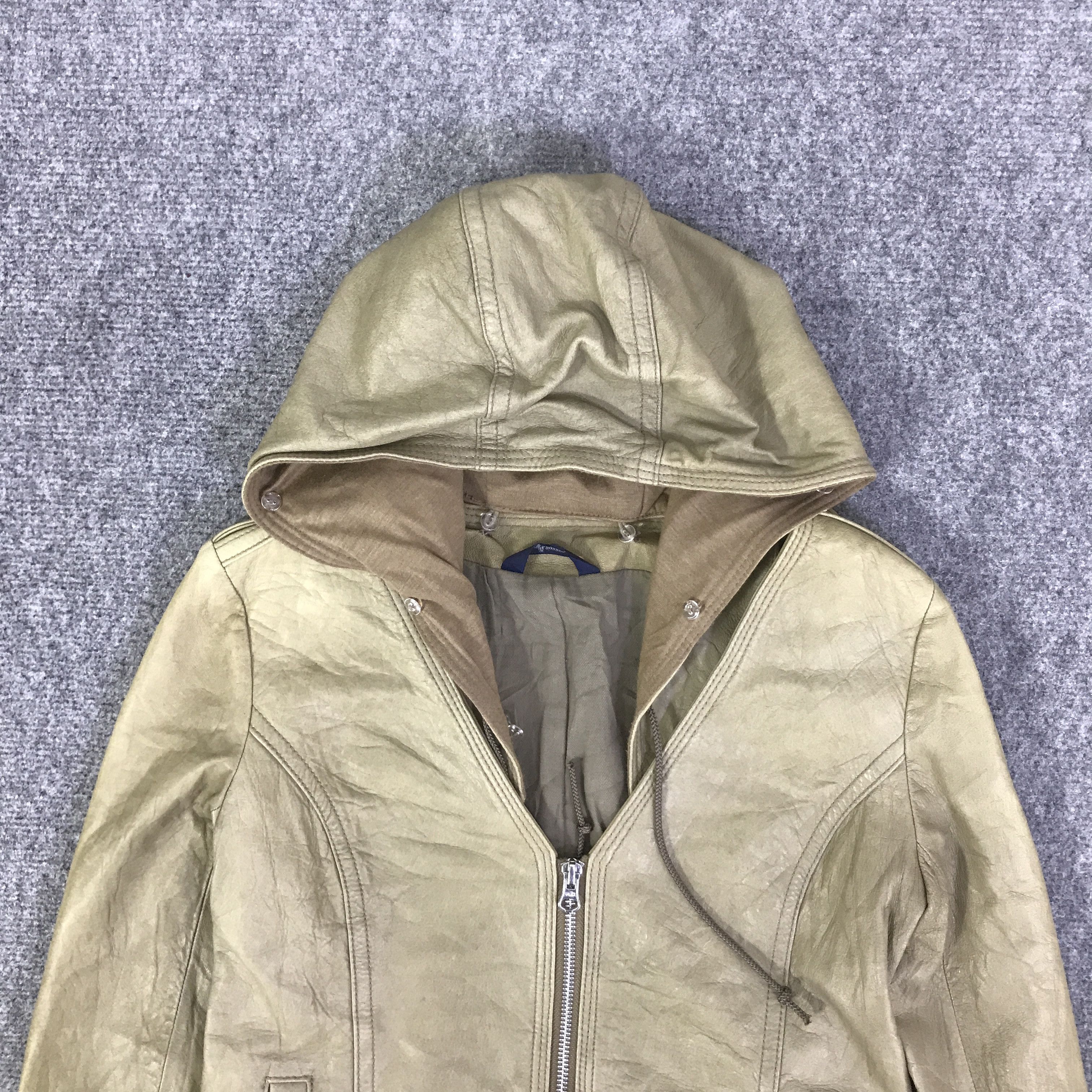 Japanese Brand SOFFITTO LEATHER HOODIE JACKET K110B8 Size US L / EU 52-54 / 3 - 2 Thumbnail