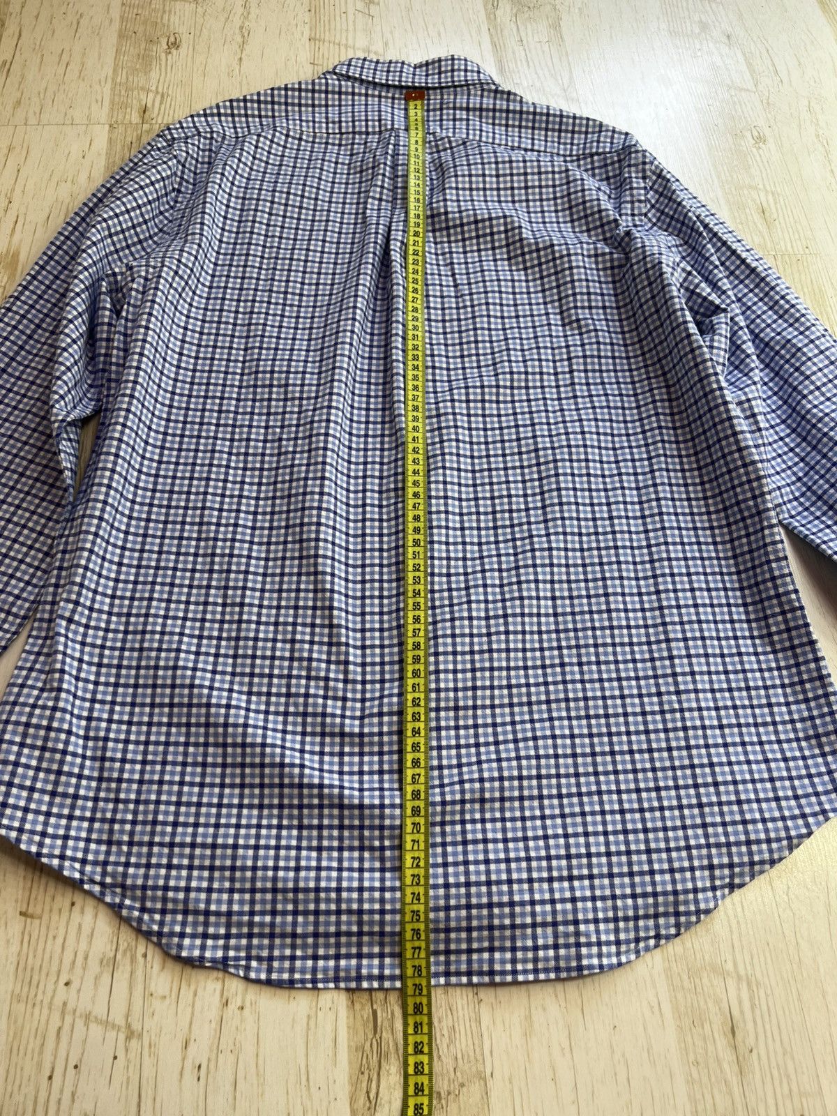 Ralph Lauren Ralph Lauren Slim Fit Stretch Oxford Plaid Shirt Blue Check Size US XL / EU 56 / 4 - 16 Thumbnail