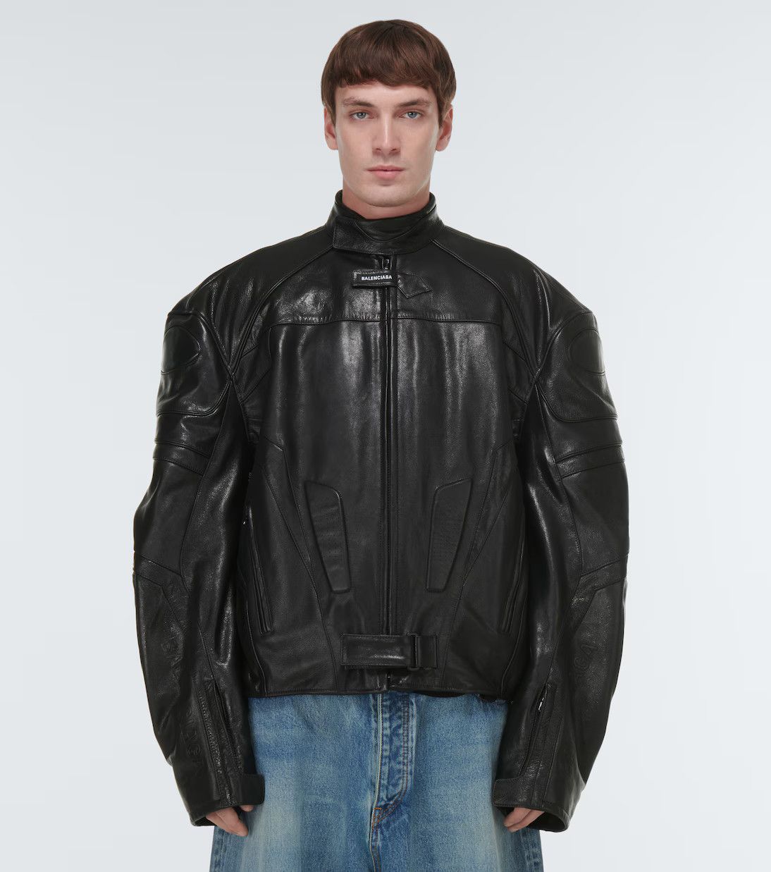 Other Balenciaga style leather jacket Size US L / EU 52-54 / 3 - 4 Thumbnail