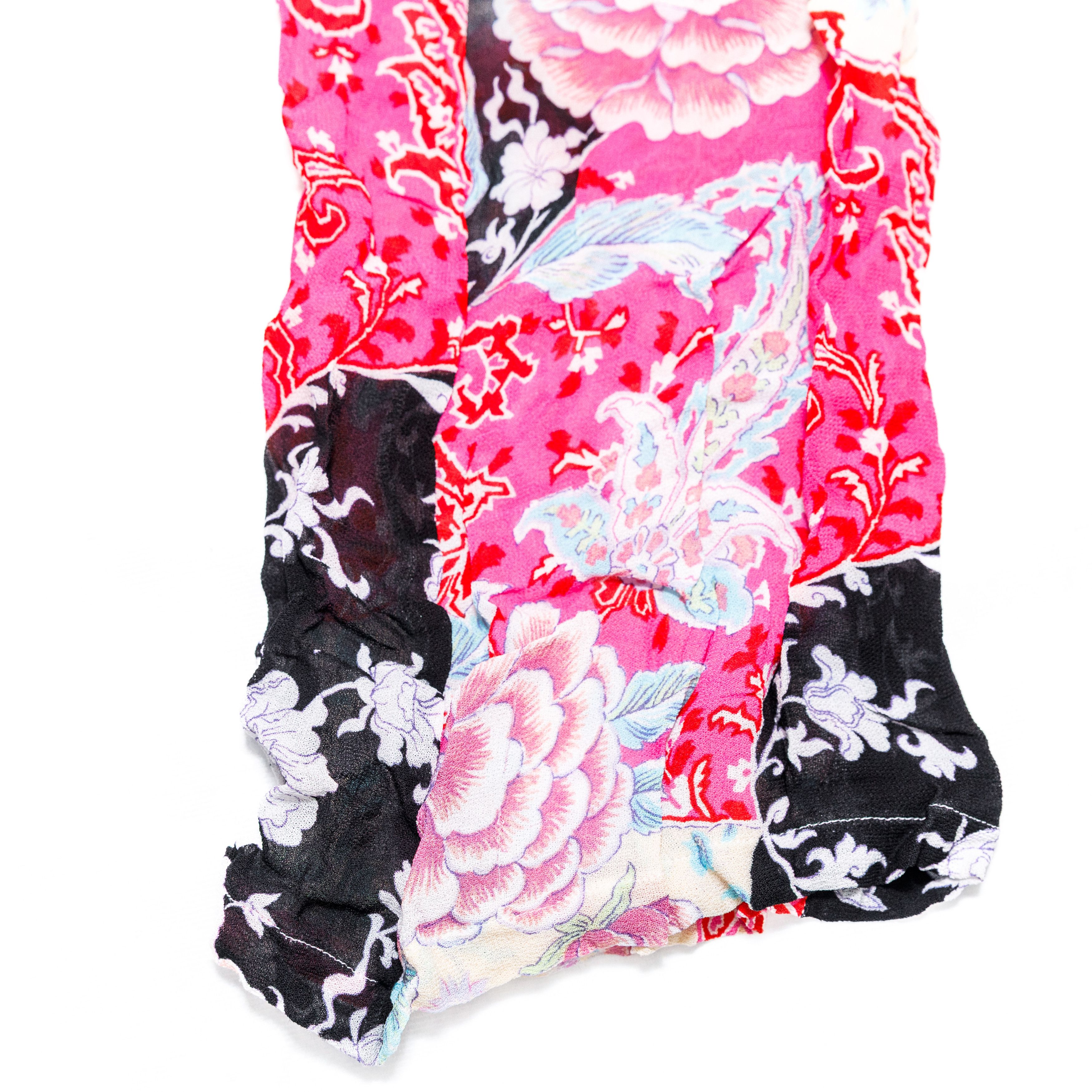 Other Andres Sarda Pink Black Beach Pants Floral Size S Size 24" / US 00 / IT 34 - 2 Thumbnail