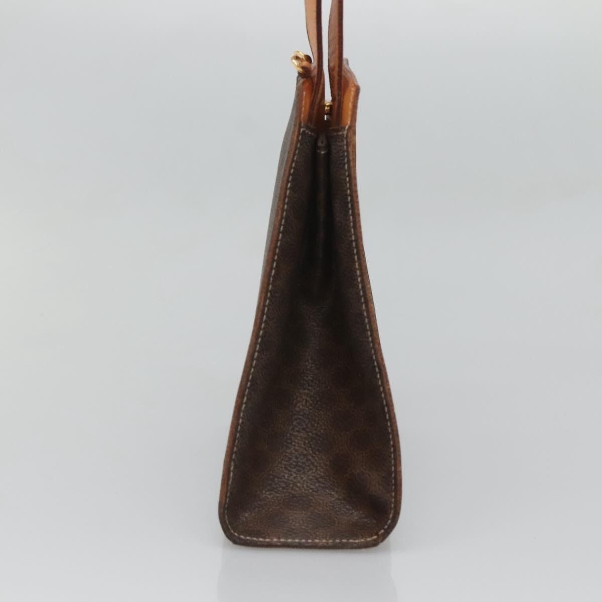 Celine CELINE Macadam Canvas Hand Bag Pvc Leather Brown Gold Size ONE SIZE - 4 Thumbnail