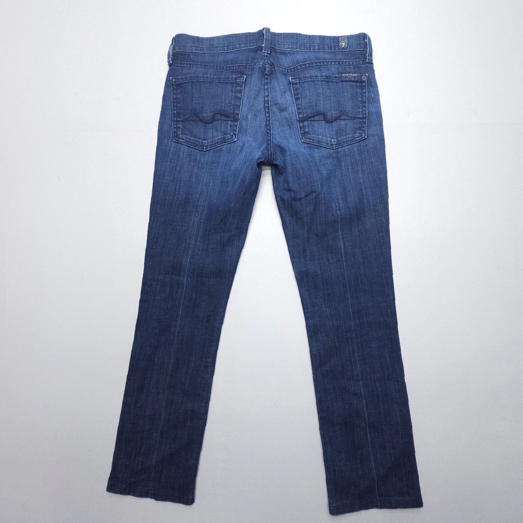 7 For All Mankind 7 For All Mankind Jeans Womens 27 Straight Dark Wash Low Rise 2000s Vintage No N/A Size 27" / US 4 / IT 40 - 2 Thumbnail