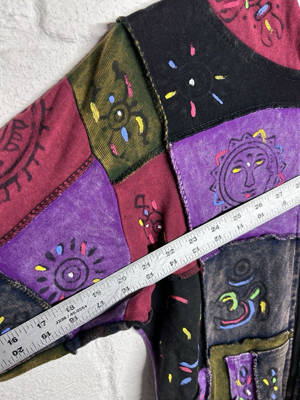 Vintage Hippie Patchwork Painted Boho Zip Up Hoodie Size S/M Women’s Size S / US 4 / IT 40 - 8 Thumbnail