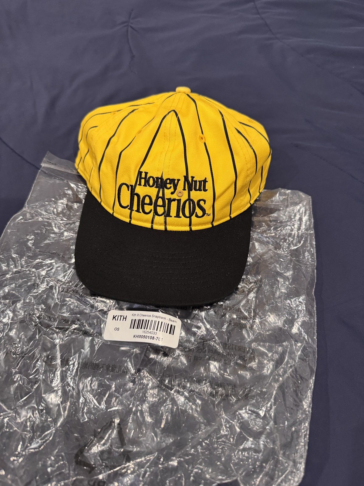 Kith Kith x Cheerios Mens Beam Snapback Yellow Black Brand New Size ONE SIZE - 1 Thumbnail