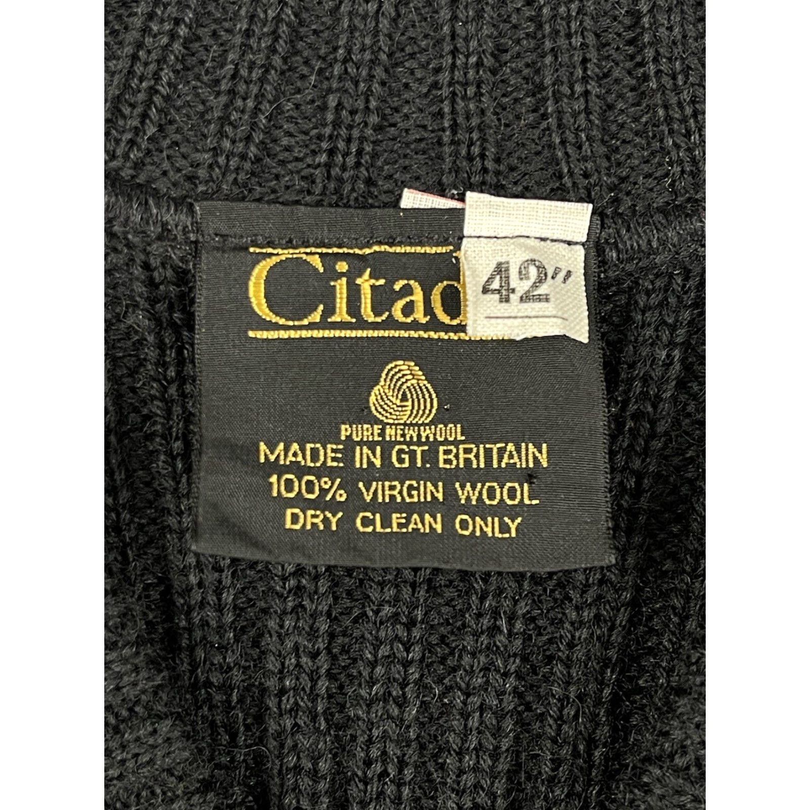 Greats VINTAGE Citadel Wool Sweater Military Knit Crew Neck Black Adult 42 Solid Patches Outdoor Mens Size US XL / EU 56 / 4 - 3 Thumbnail