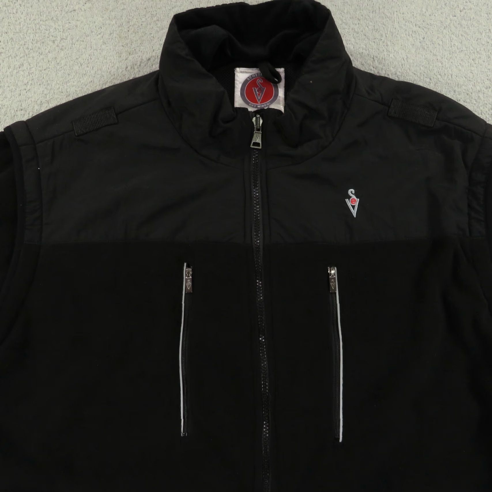 Vintage SCOTTeVEST Jacket Mens 2XL Fleece Zip Convertible Hooded TEC Utility 2 in 1 Jacket Shirt Mens Black 2XL 3-in-1 Zip Pockets Size US XXL / EU 58 / 5 - 3 Thumbnail