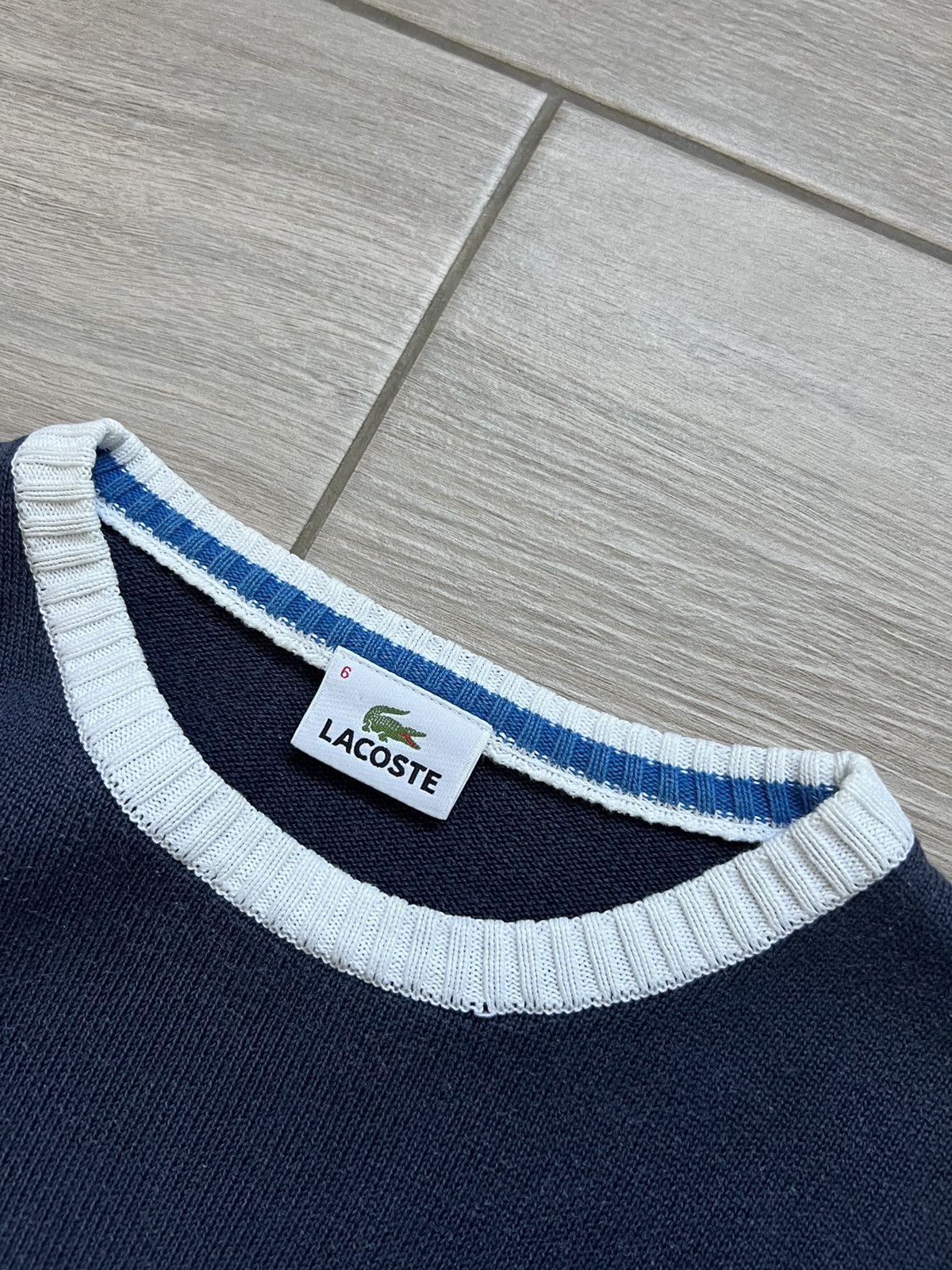 Lacoste Vintage Lacoste Sweater Striped Knit Baggy 90s France 🇫🇷 Size US XL / EU 56 / 4 - 8 Thumbnail