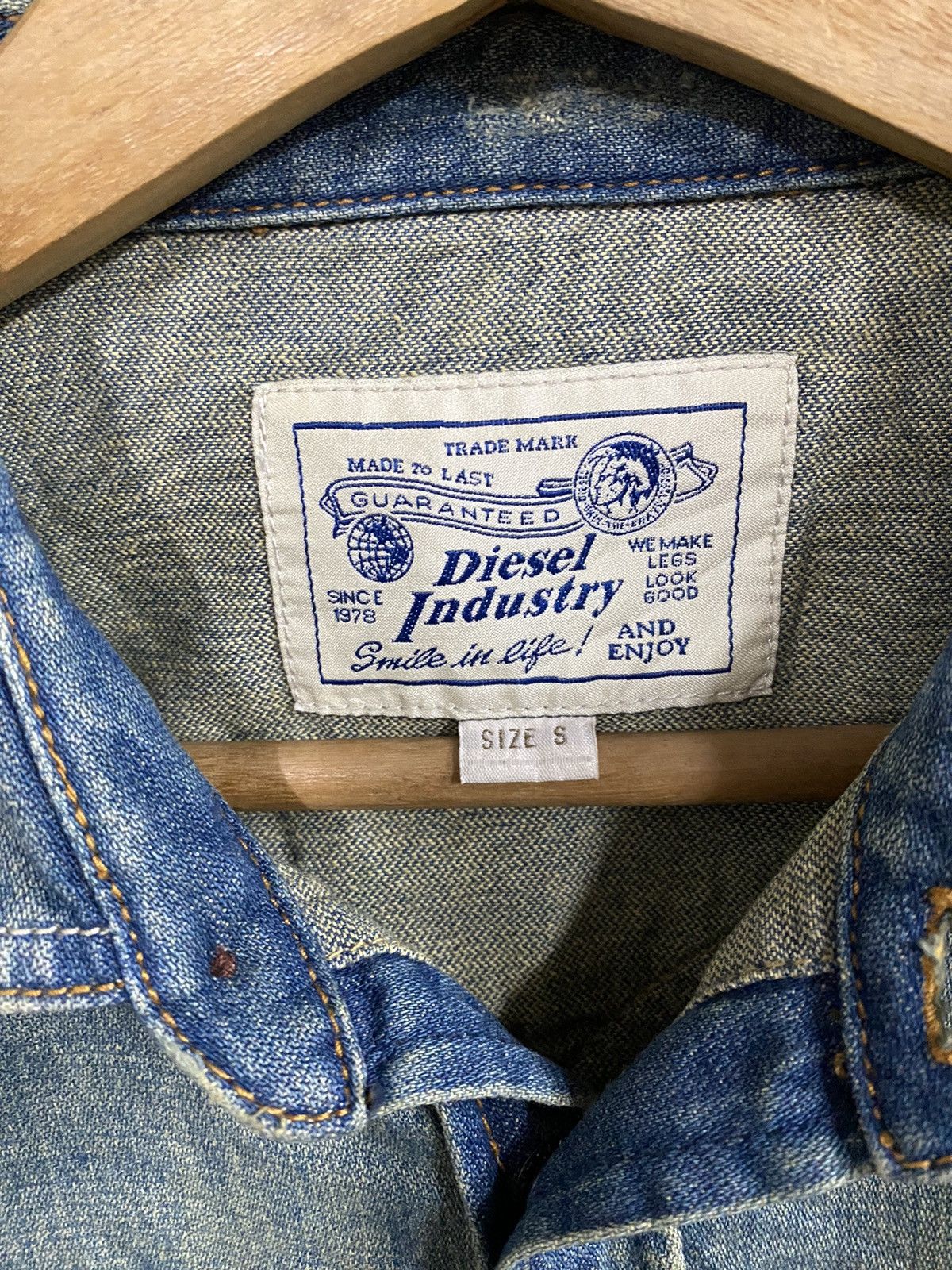 Diesel × If Six Was Nine × Le Grande Bleu (L.G.B.) Diesel Mud Rusty Distressed Western Denim Stone Snap Button Size US S / EU 44-46 / 1 - 5 Thumbnail