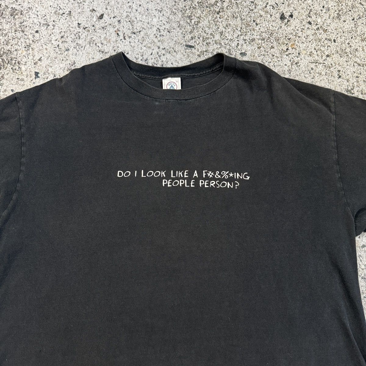 Vintage 90s Faded Do I Look Like A Fucking People Person Tee Grunge Size US XL / EU 56 / 4 - 5 Thumbnail