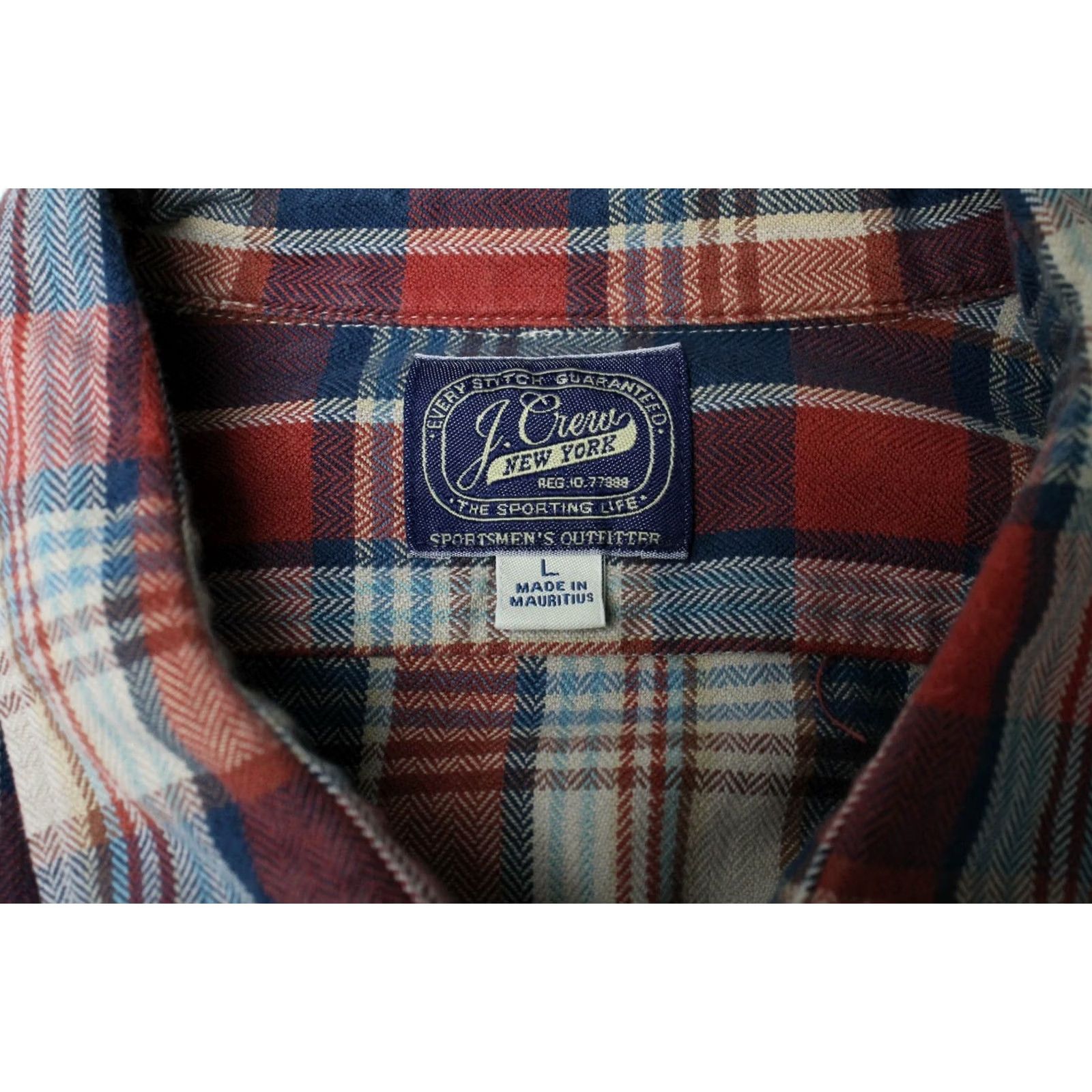 J.Crew J. CREW Shirt Men's LARGE Pullover Flannel Plaid Half Button Spread Shirt Mens Large Multicoloured Plaid Casual Winter Spring Summer Autumn Size US L / EU 52-54 / 3 - 7 Thumbnail