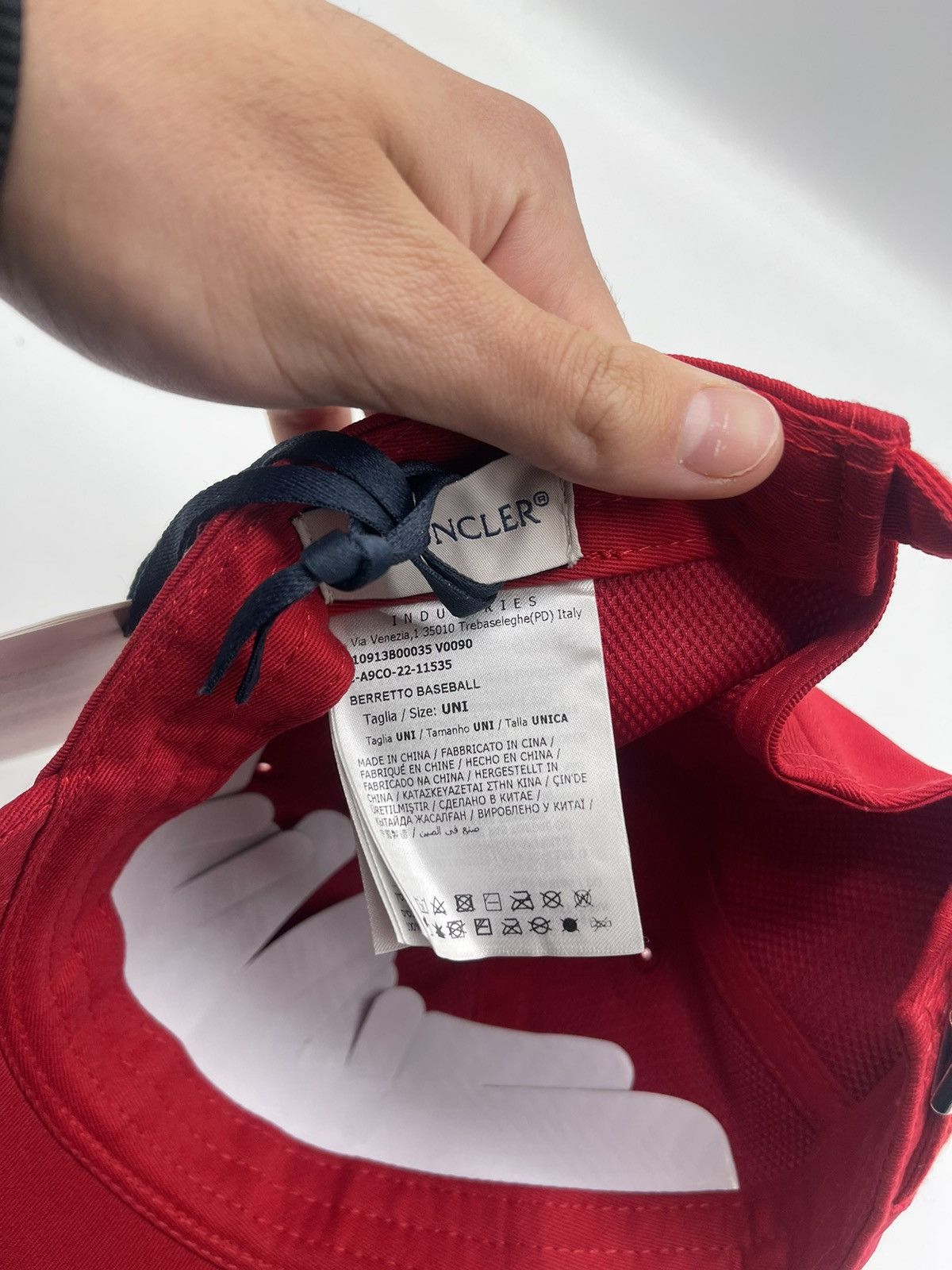 Moncler Moncler logo red cap one size Size ONE SIZE - 5 Thumbnail