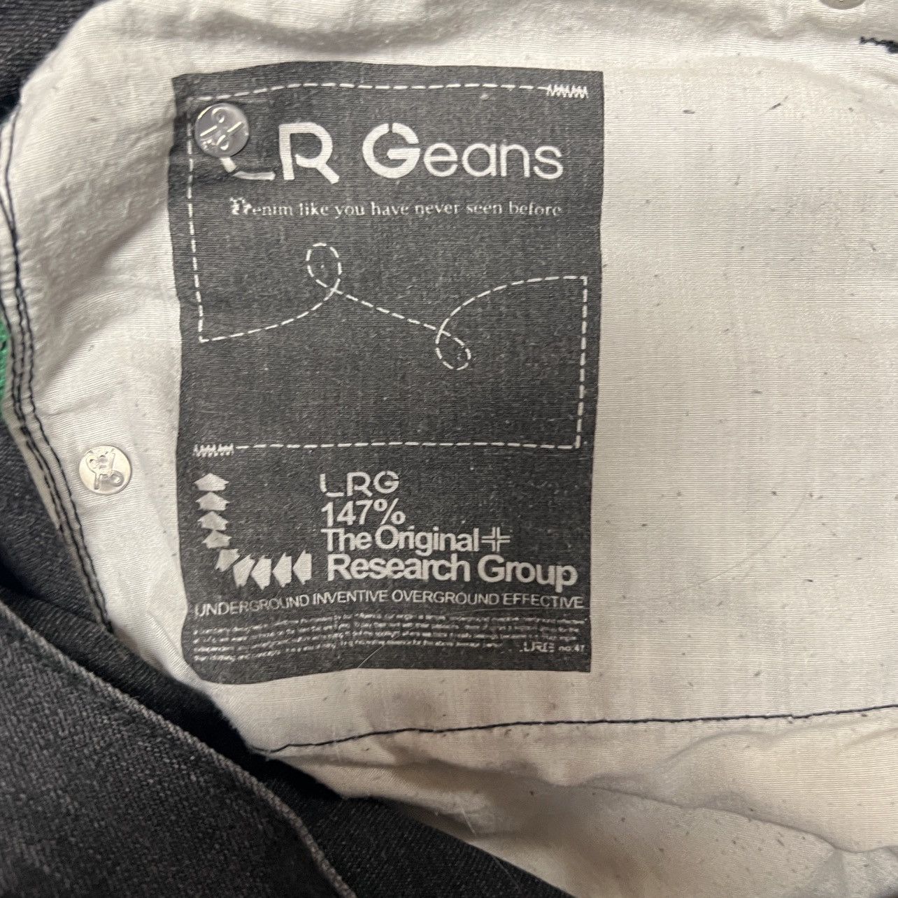 Vintage Vintage LRG Black Denim Jeans – Early 2000s Y2K Streetwear Size US 38 / EU 54 - 6 Thumbnail