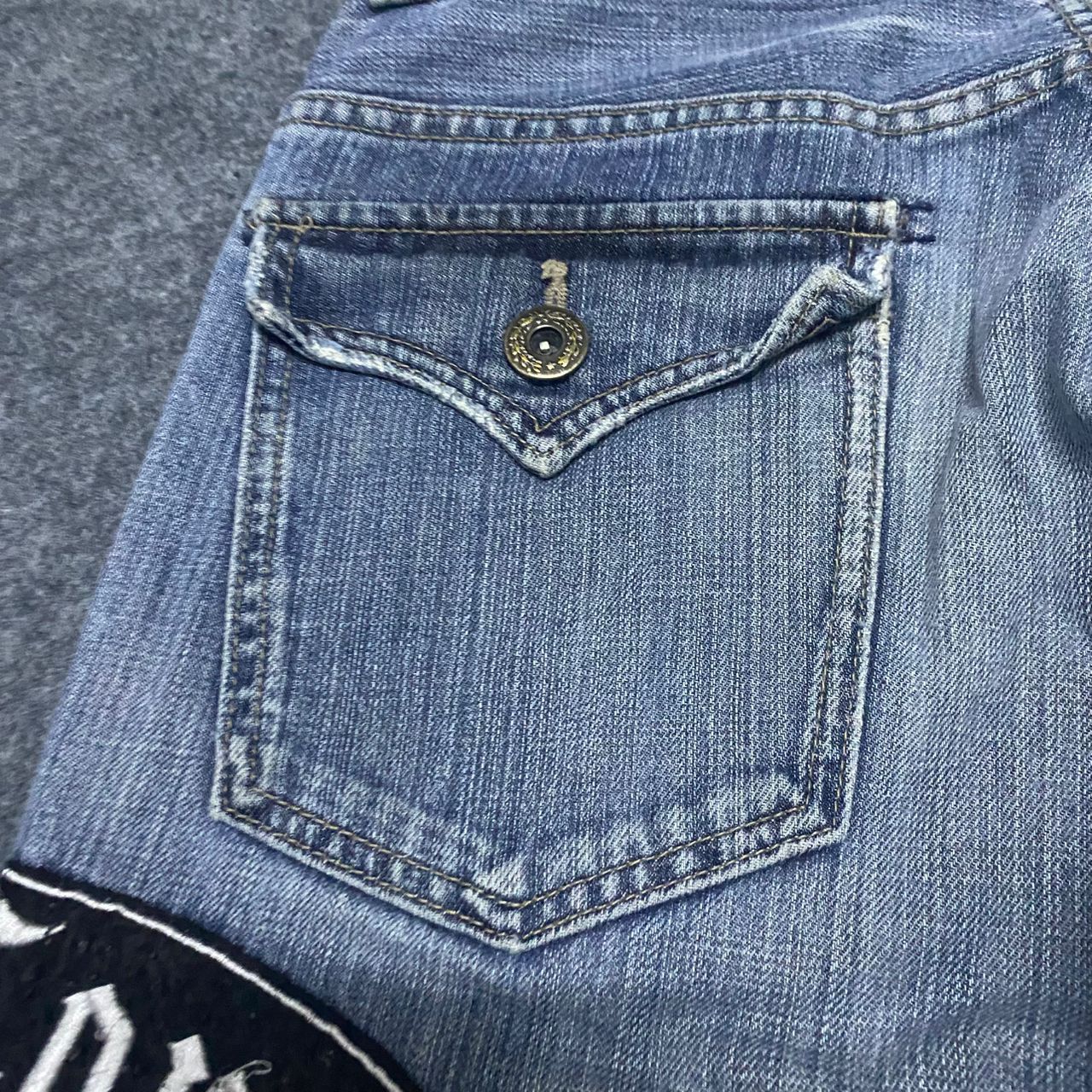 If Six Was Nine Origin Jeans Patchwork Japanese Brand Flare Denim Size US 30 / EU 46 - 14 Thumbnail