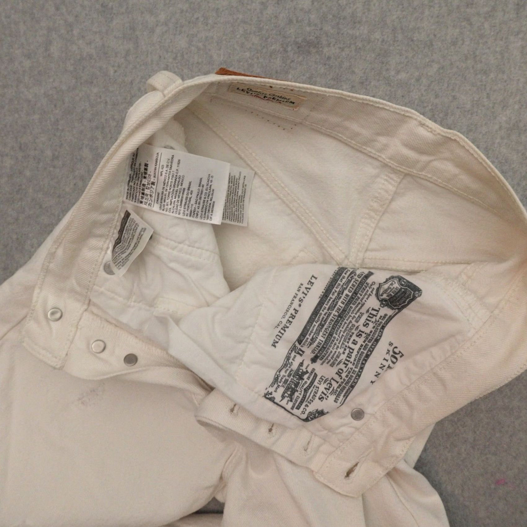 Levi's Levi's Premium 501 Jeans Womens 24 (24X28) White Cotton Denim 90s Size 42" / US 20 - 5 Thumbnail