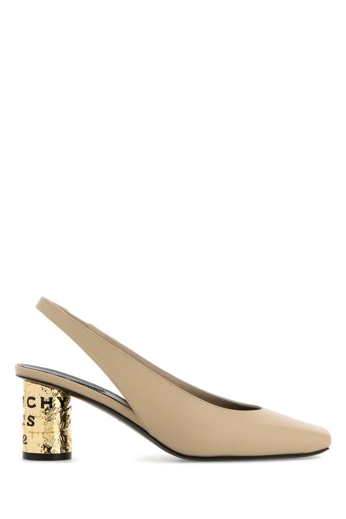 Givenchy Beige Leather Tape Pumps Size US 7 / IT 37 - 1 Thumbnail