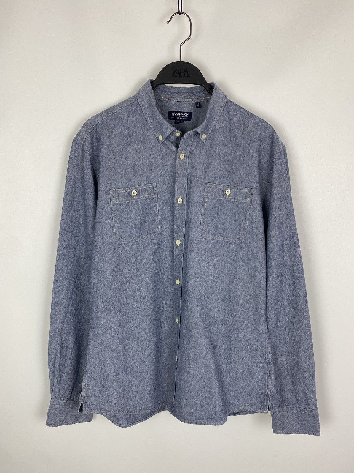 Woolrich Woolen Mills Woolrich Work Chambray 2 Pocket Button Up Shirt Size US M / EU 48-50 / 2 - 1 Thumbnail