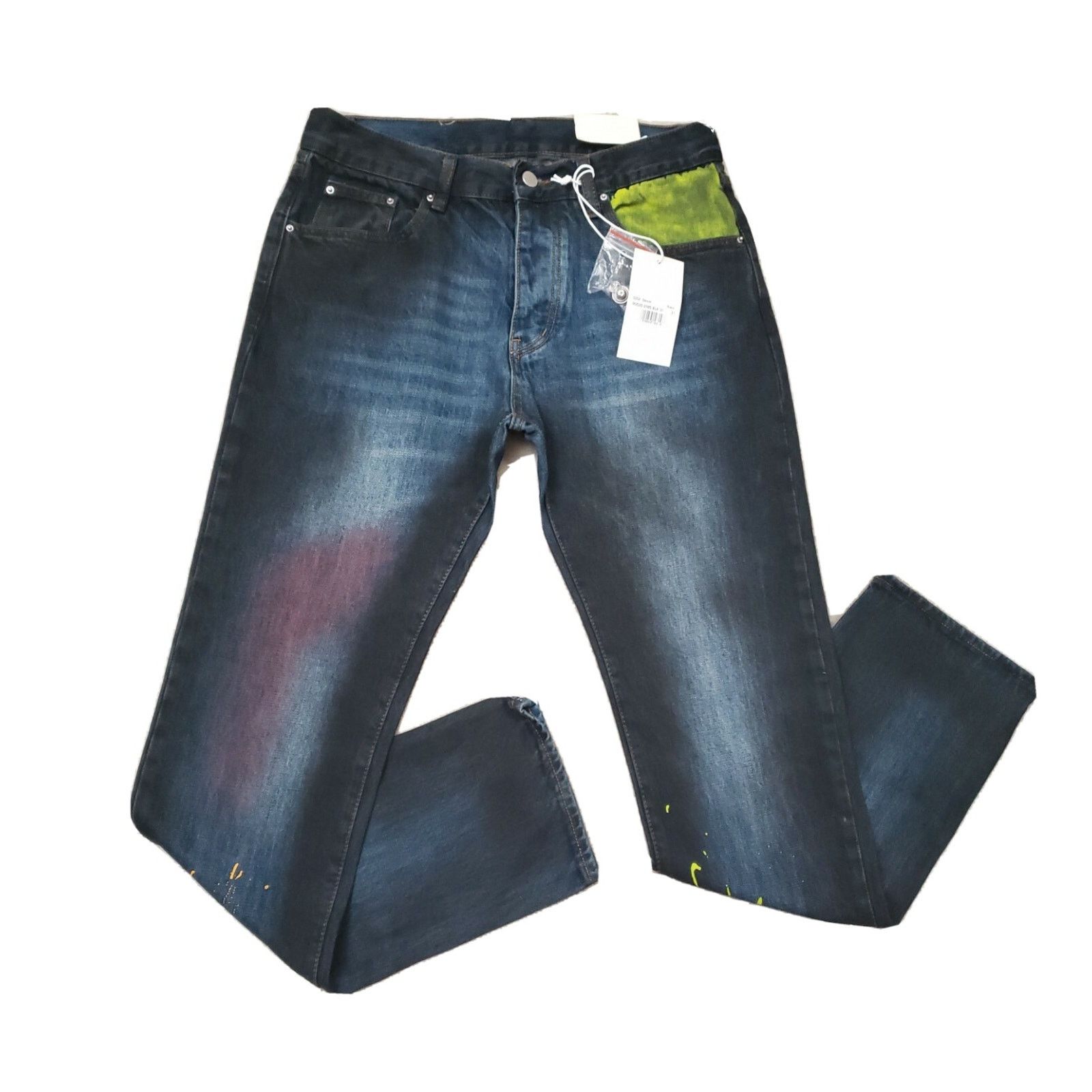 MNML MNML Black Paint Splatter Tapered Jeans (31×31) Distressed Size US 31 - 4 Thumbnail