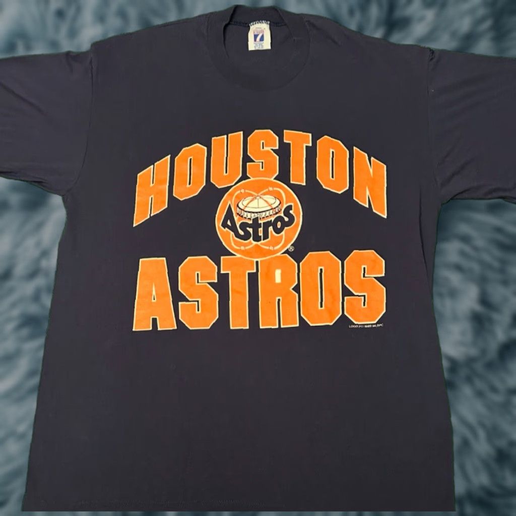 Logo 7 VINTAGE Houston Astros MLB Logo 1989 VTG Shirt XL Mens Blue USA Logo 7 80s 90s T-Shirt Short Sleeve Size US XL / EU 56 / 4 - 1 Thumbnail
