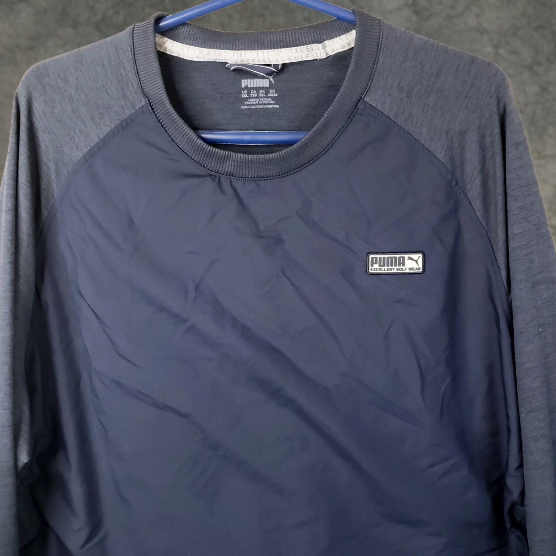 Puma PUMA Golf Pullover Jacket Mens 2XL Navy Blue Long Sleeve Performance Activewear Size US XL / EU 56 / 4 - 1 Thumbnail