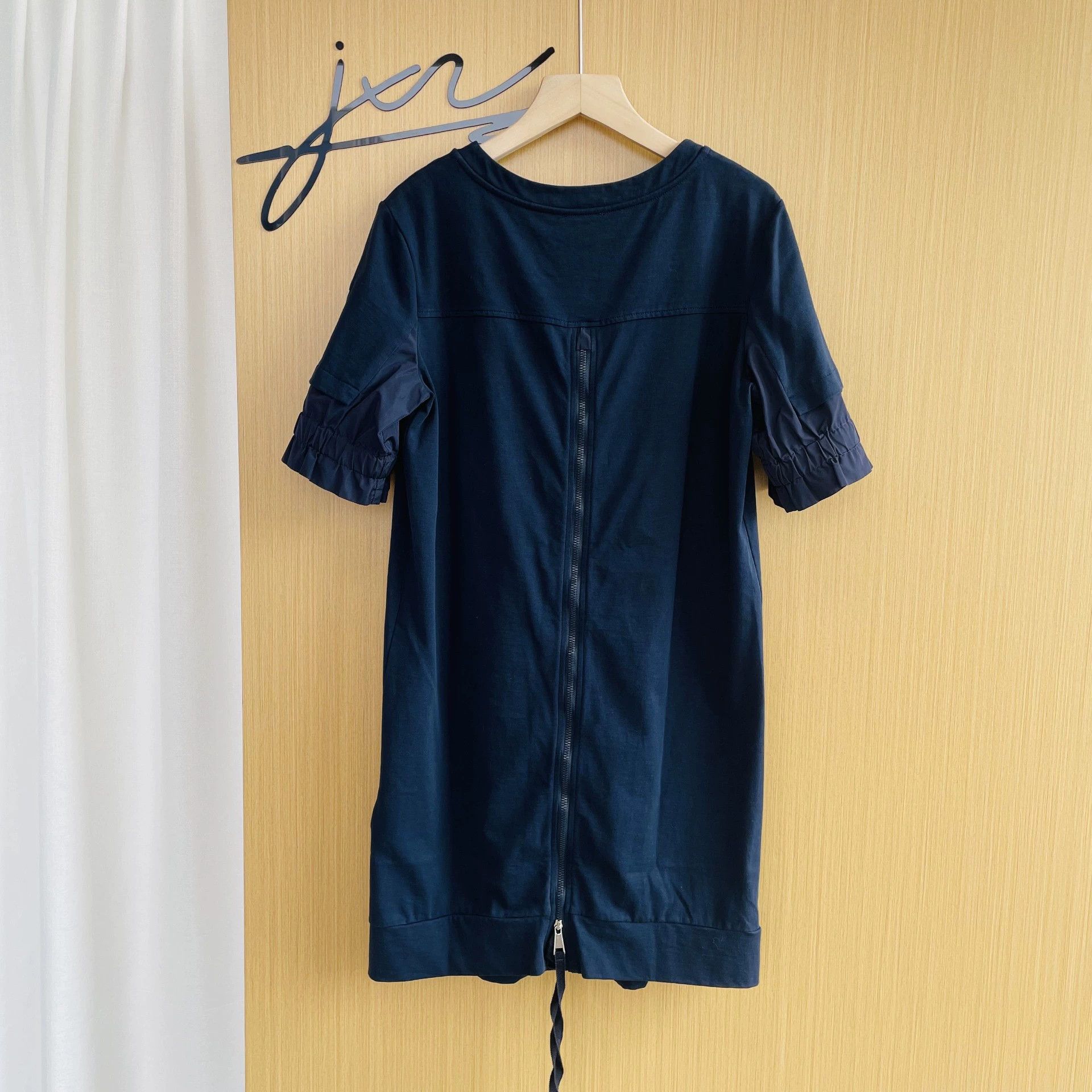 Moncler Moncler Embroidered Logo Colorblock Dress Navy XS 99 New Size XS / US 0-2 / IT 36-38 - 2 Thumbnail