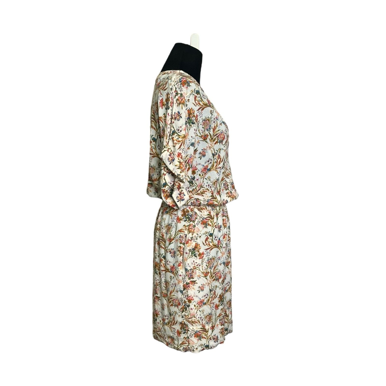 Zara Zara orange green floral summer mini dress size Small Size S / US 4 / IT 40 - 13 Thumbnail