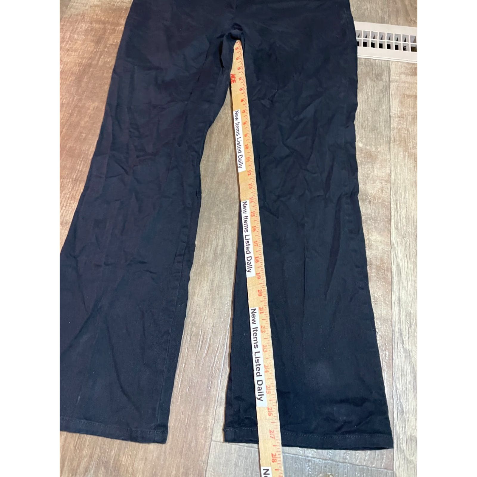 Vintage RUBY Rd. Jeans Women Size 8P Petite Black Cotton Spandex Stretch Straight 8P Womens Jeans Black Cotton Spandex Petites Size 30" / US 8 / IT 44 - 2 Thumbnail