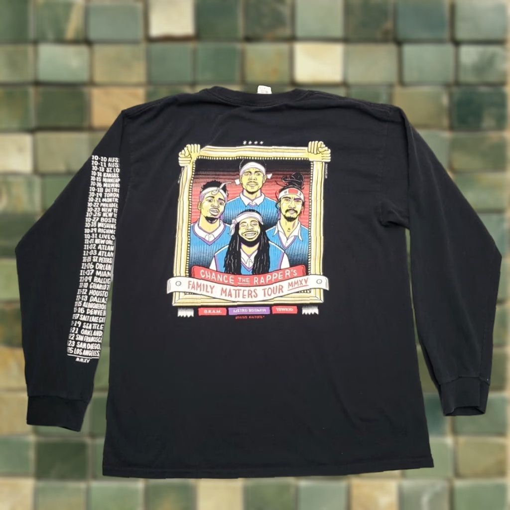 Gildan Chance the Rapper Shirt Mens L Black Family Matters Tour DRAM Metro Music TEE Size US L / EU 52-54 / 3 - 1 Thumbnail