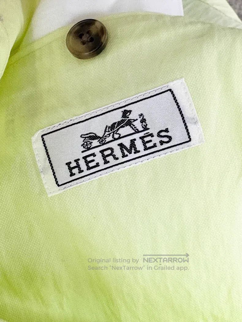 Hermes Hermes Light Green Fruit Green Lightweight Blazer Jacket Size 50R - 4 Thumbnail