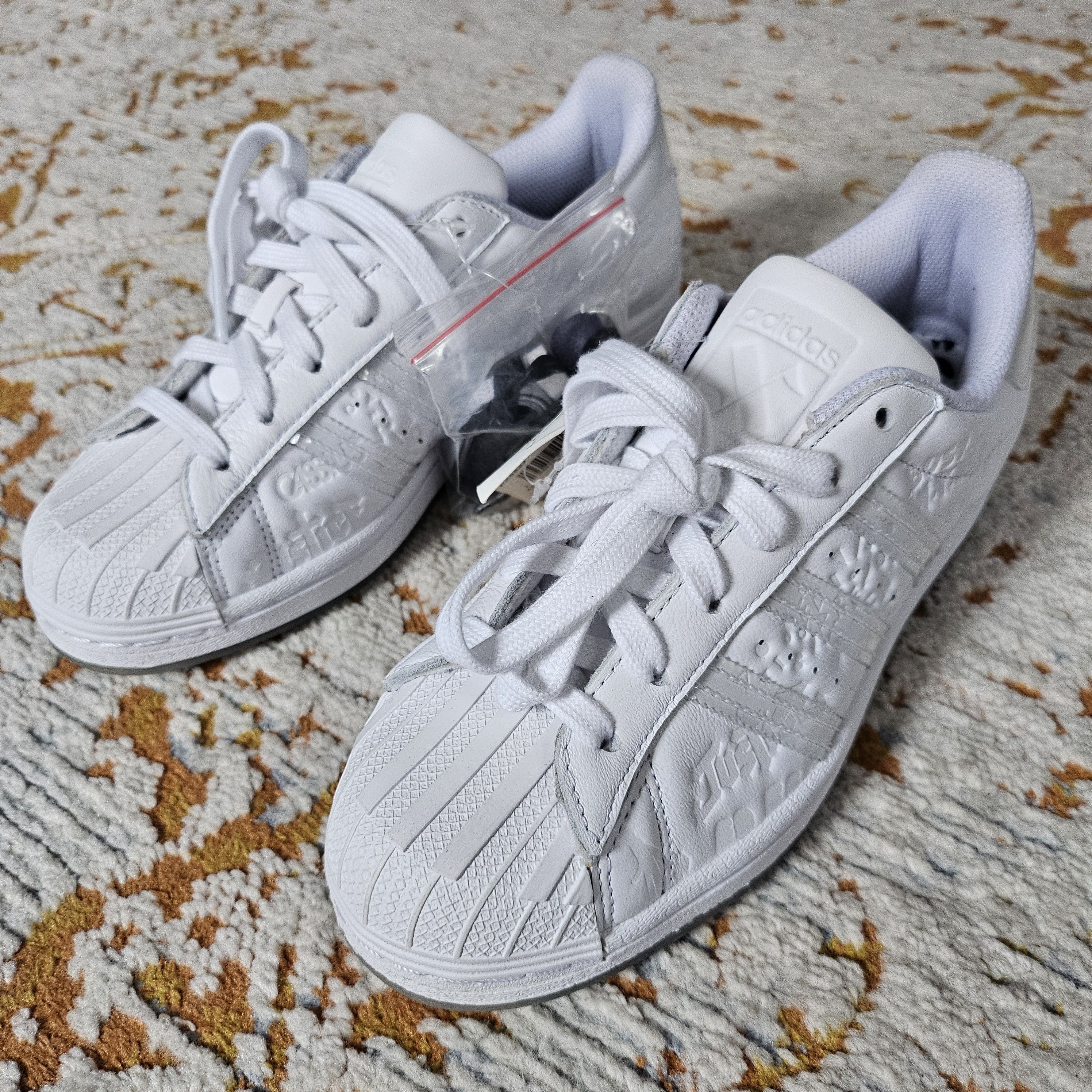 image of Adidas Superstar Ed Banger Shoes in White, Men's (Size 5)