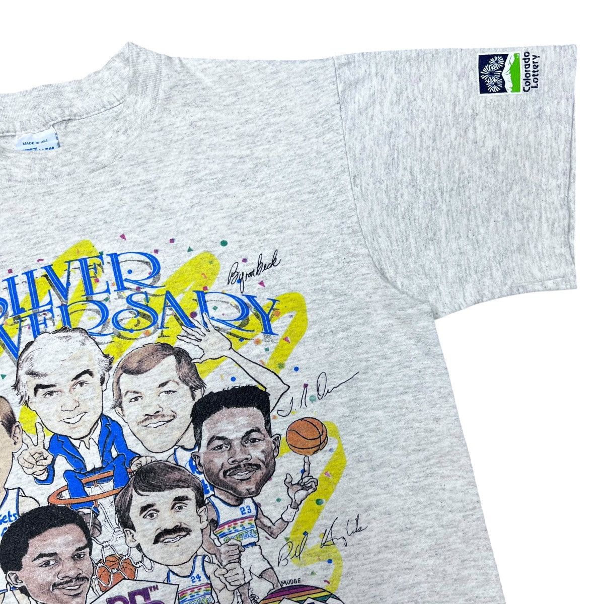 NBA × Salem Sportswear × Vintage Vintage 1990s NBA Denver Nuggets Salem Sportswear Tee Size US M / EU 48-50 / 2 - 5 Thumbnail