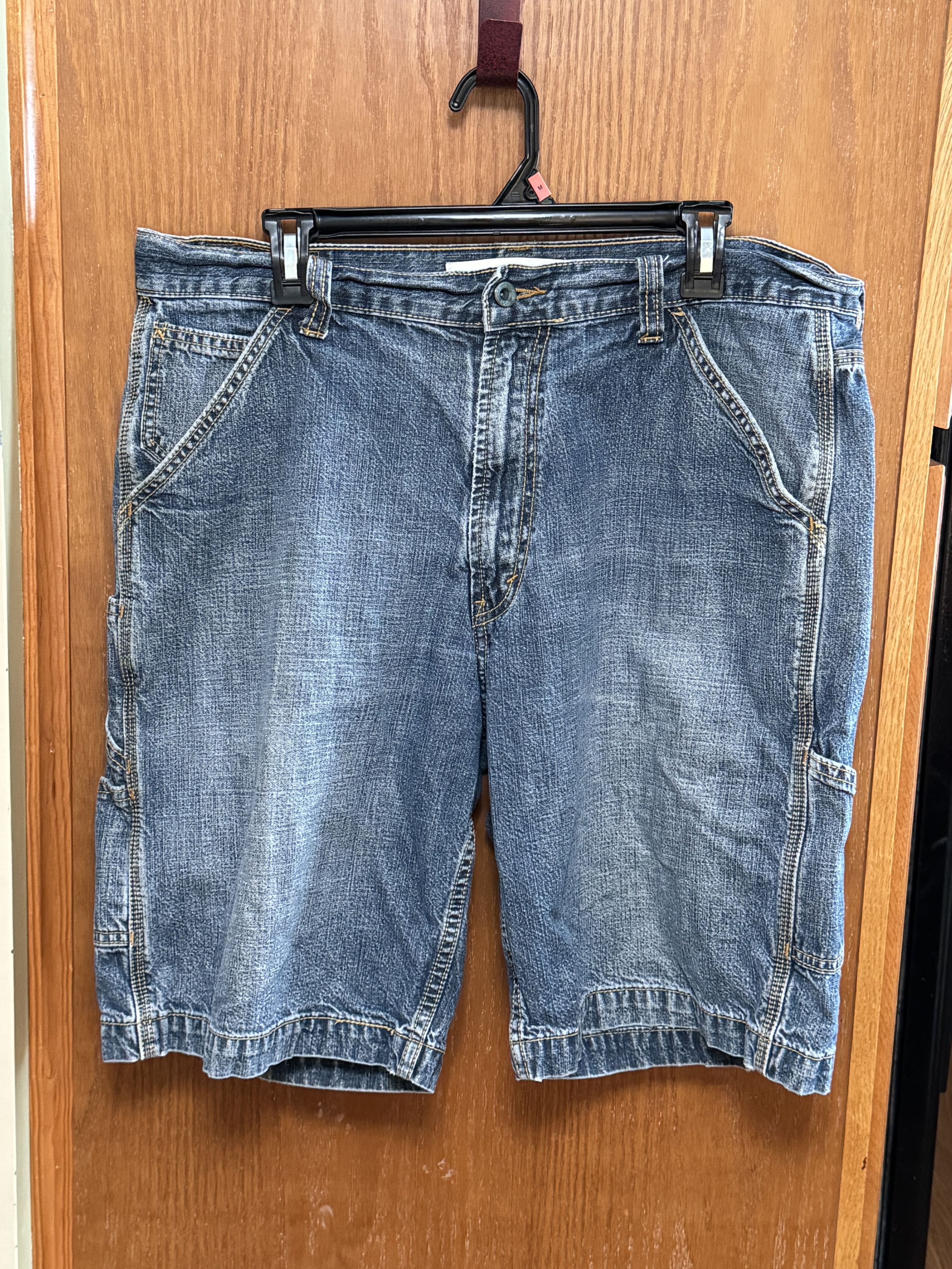 Levi's × Vintage Levi’s Jean Shorts Blank Tab sz 36 1/10 Size US 36 / EU 52 - 1 Thumbnail