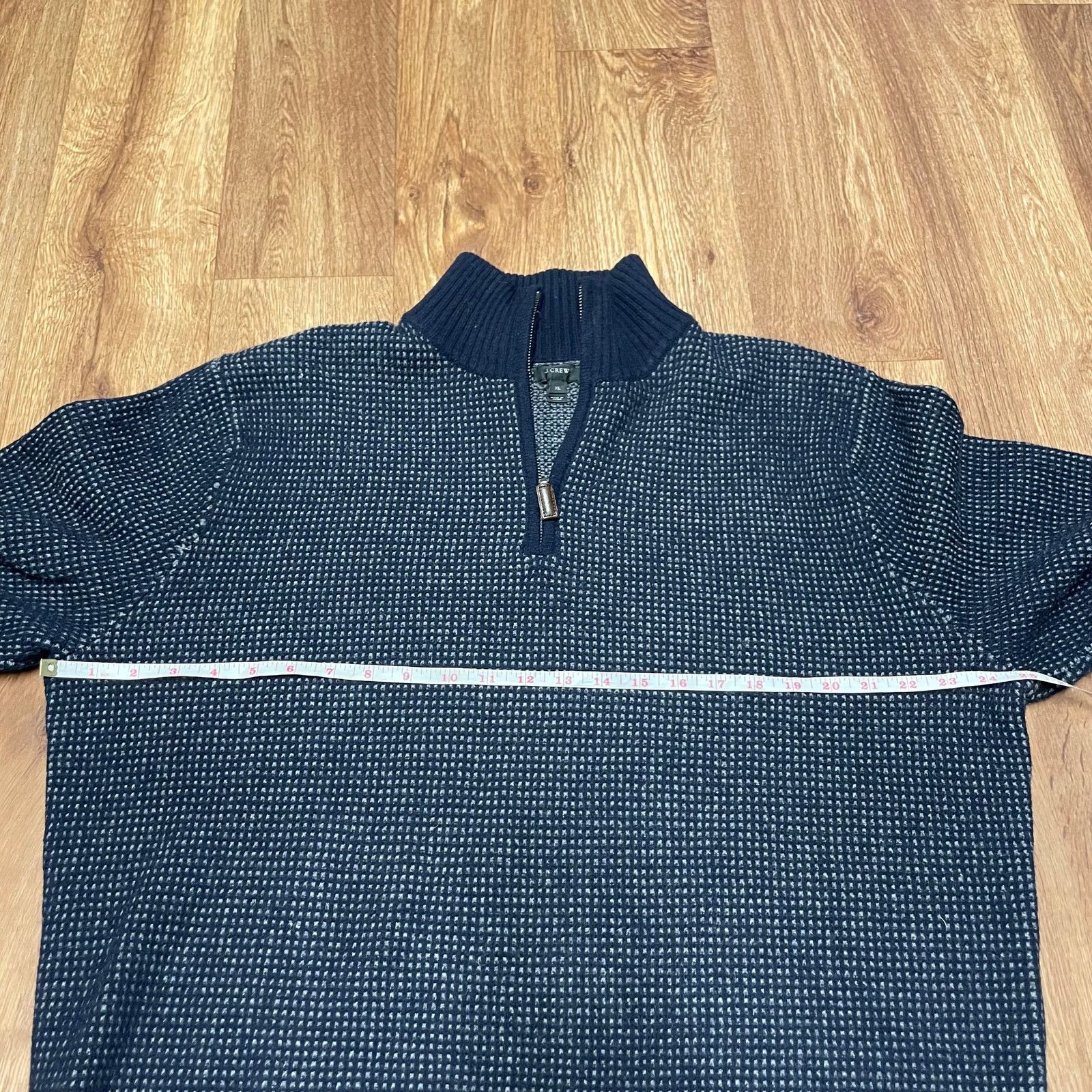 J.Crew J.Crew Lambswool Quarter Zip Pullover Sweater Blue XL Warm Size US XL / EU 56 / 4 - 6 Thumbnail