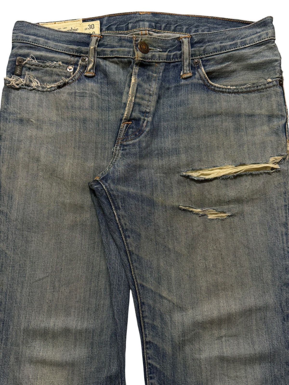 Abercrombie & Fitch Vintage 90s Abercrombie & Fitch Faded Distress Straight Leg Size US 32 / EU 48 - 3 Thumbnail