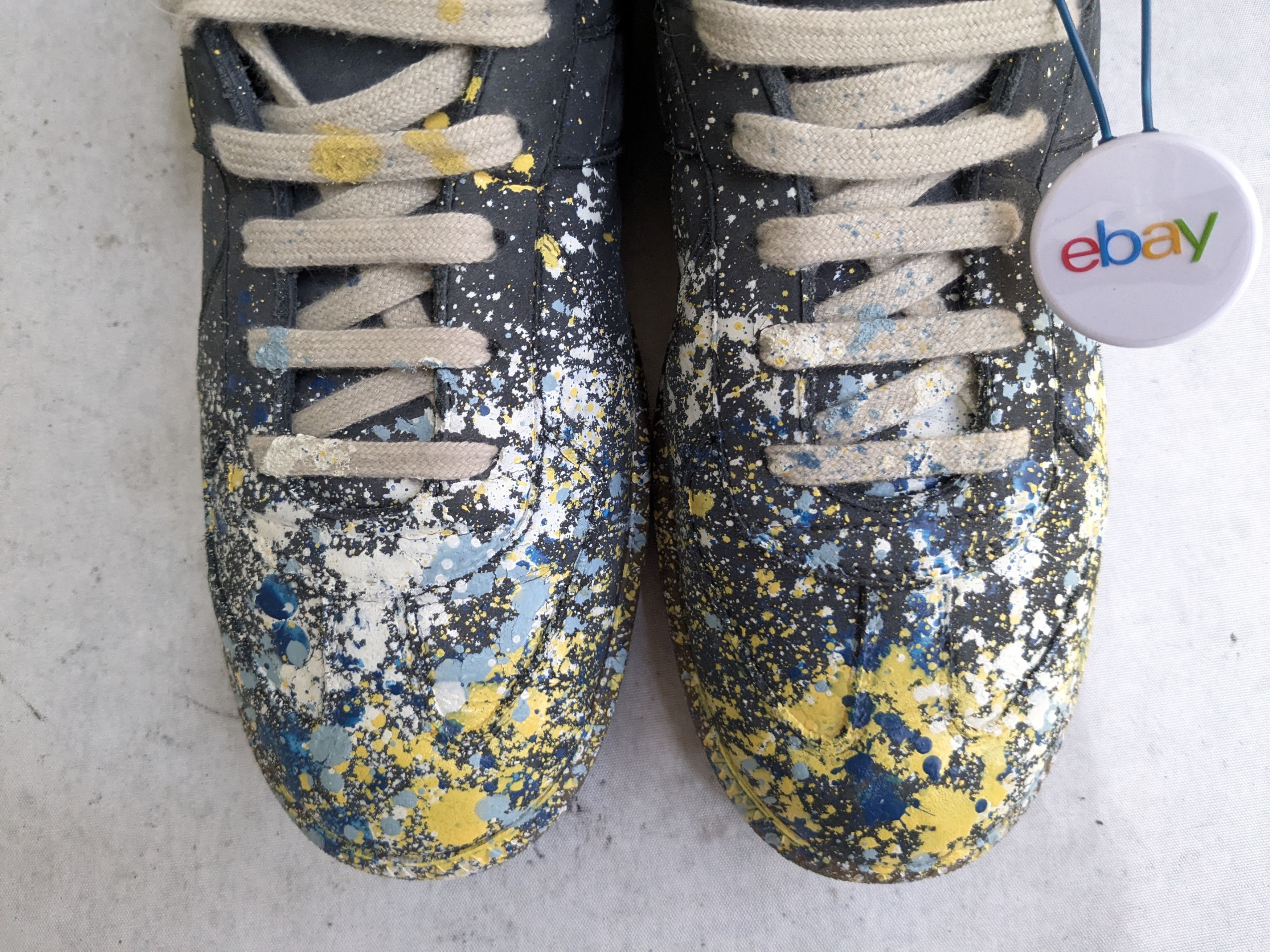 Maison Margiela Maison Margiela GAT Replica Blue Paint Splatter 10 43 Low Size US 10 / EU 43 - 2 Thumbnail